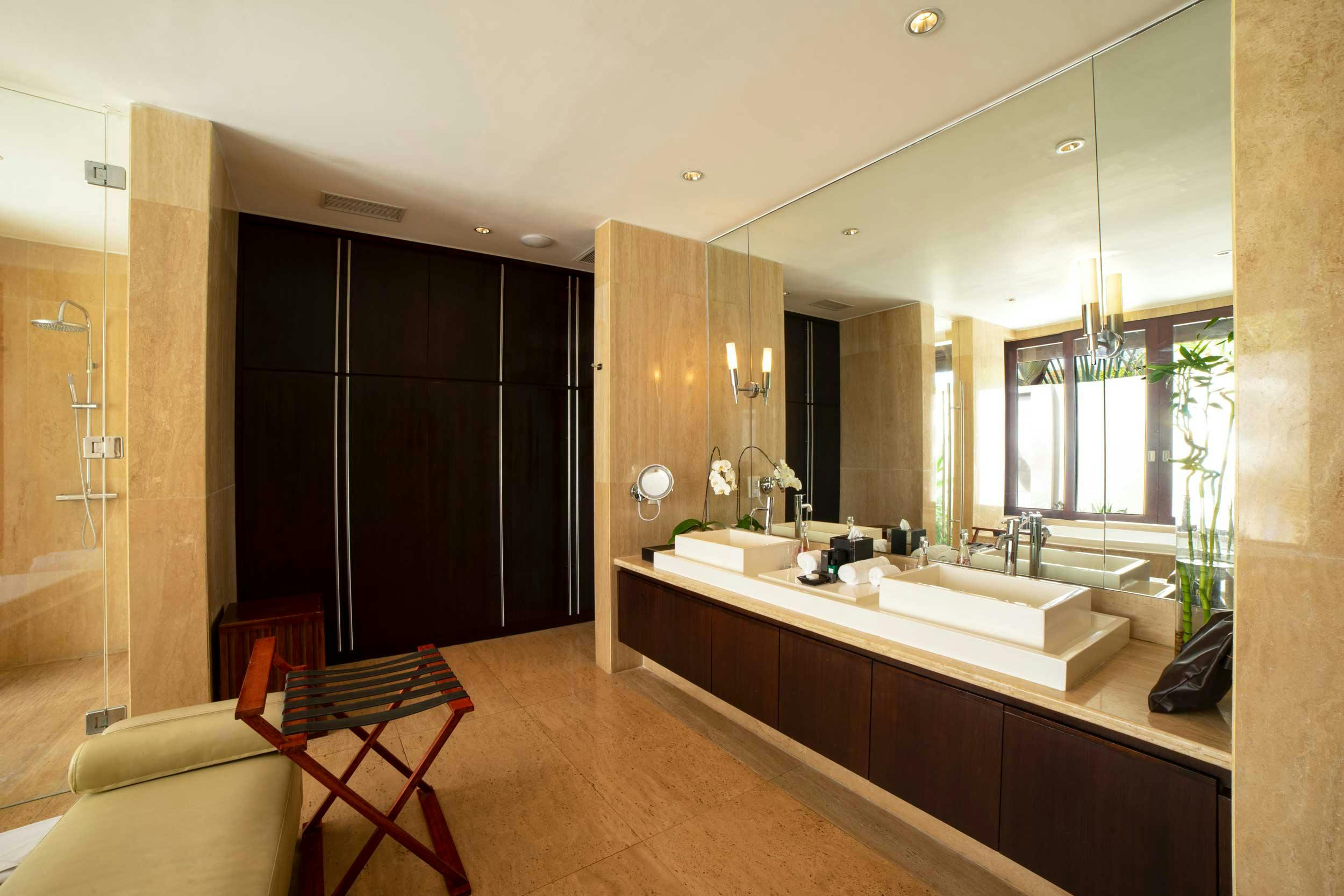 Bathroom of a luxurious villa in Uluwatu