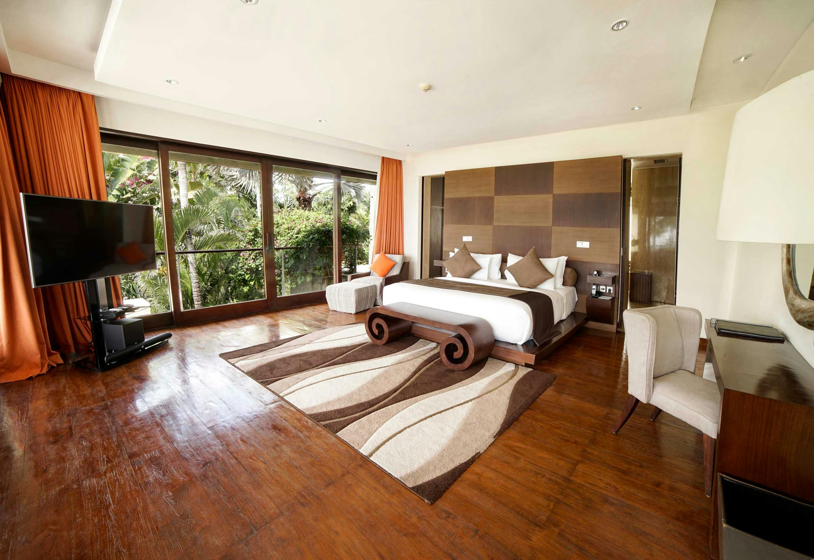 Bedroom of a luxurious villa in Uluwatu
