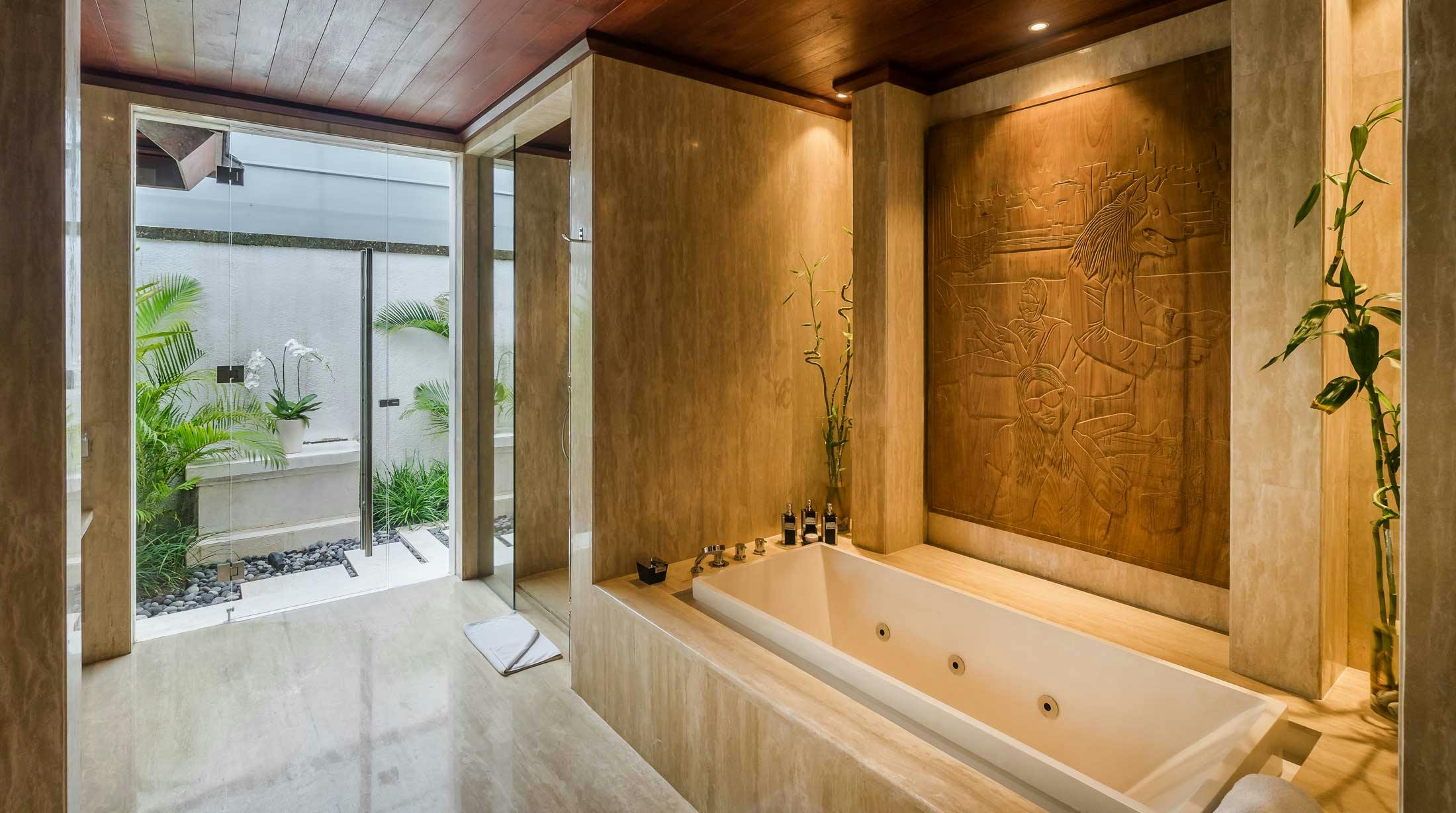 Luxurious bathroom in 1-bedroom villa in Bali