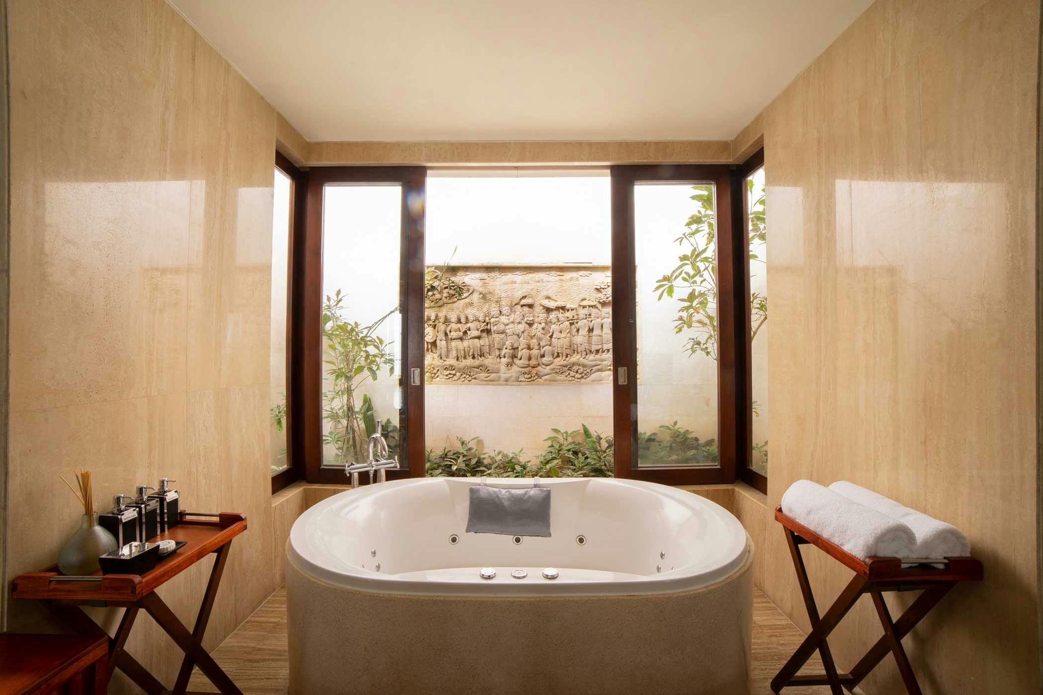 Luxurious bathroom inside a 1 bedroom villa at The edge, in southern Bali
