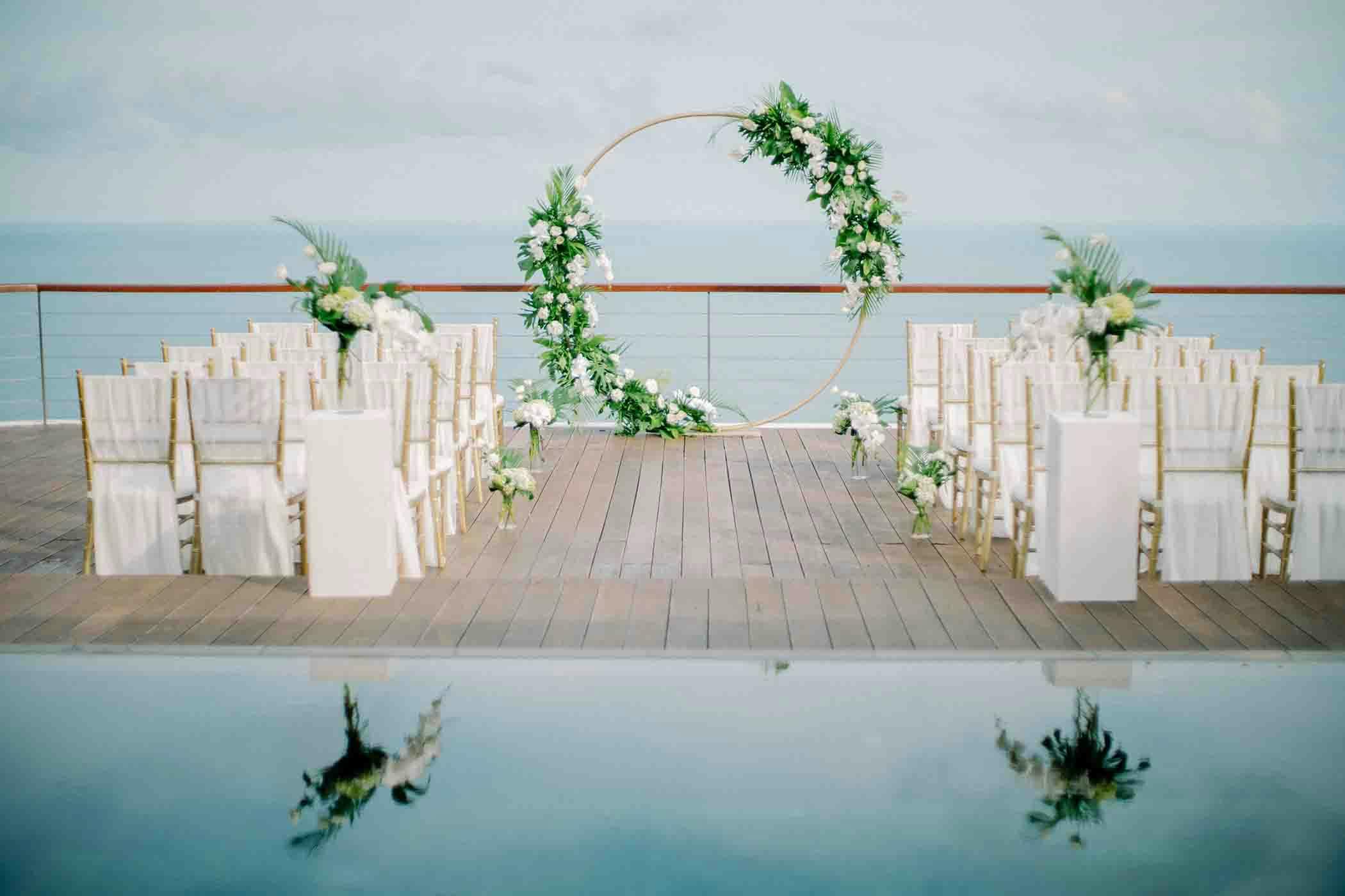 beautiful wedding venue in Bali with panoramic ocean views
