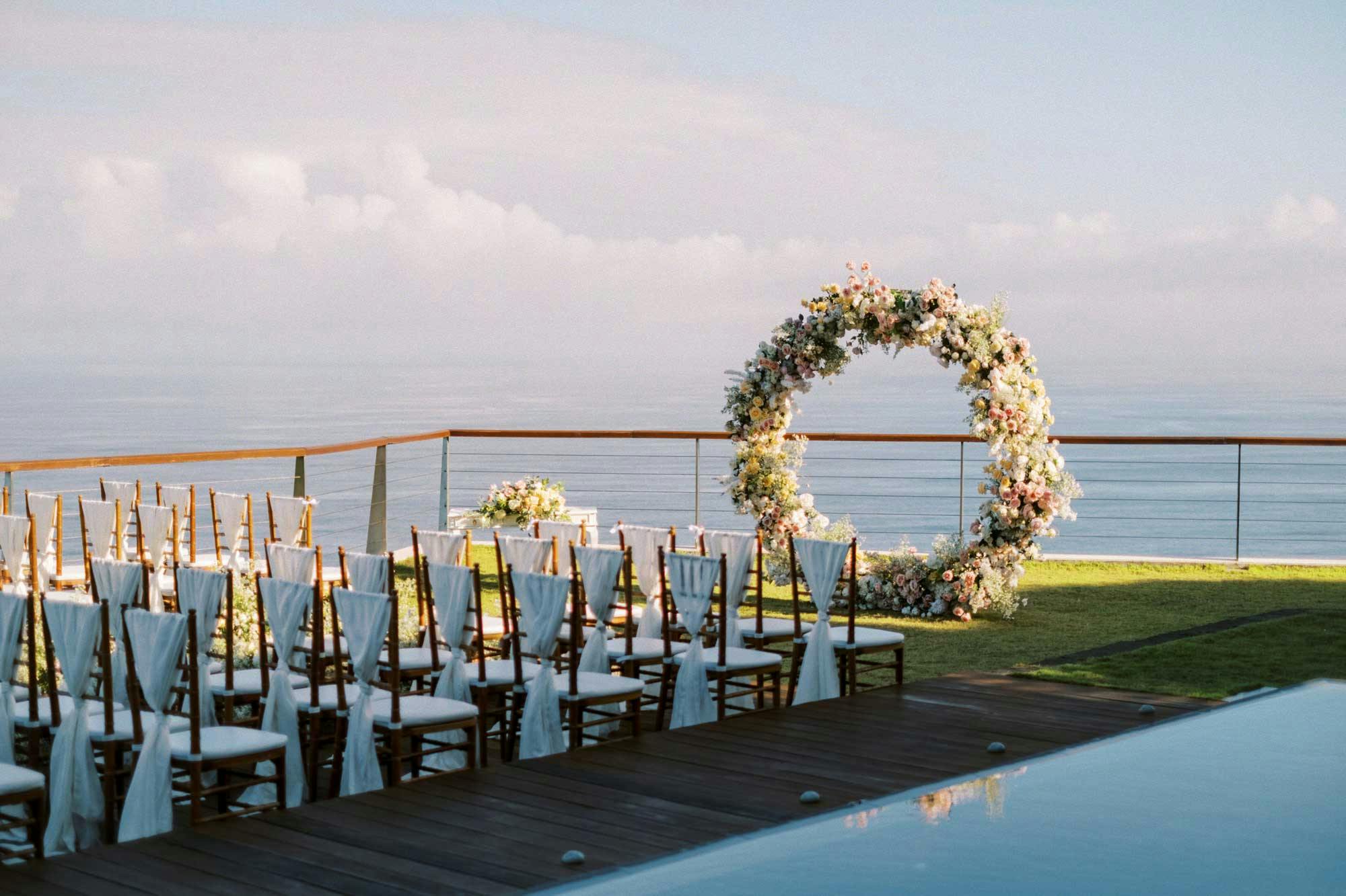 beautiful wedding venue in Bali with panoramic ocean views