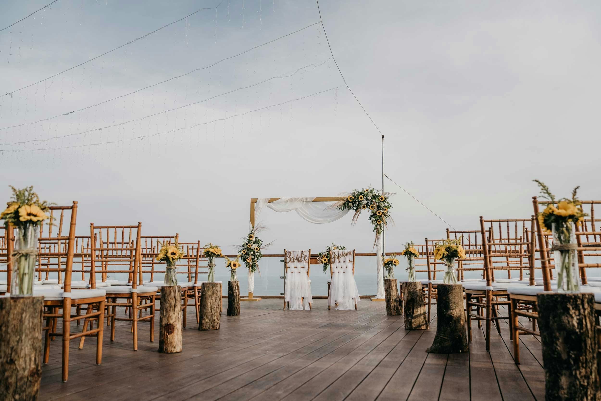 beautiful wedding venue in Bali with panoramic ocean views