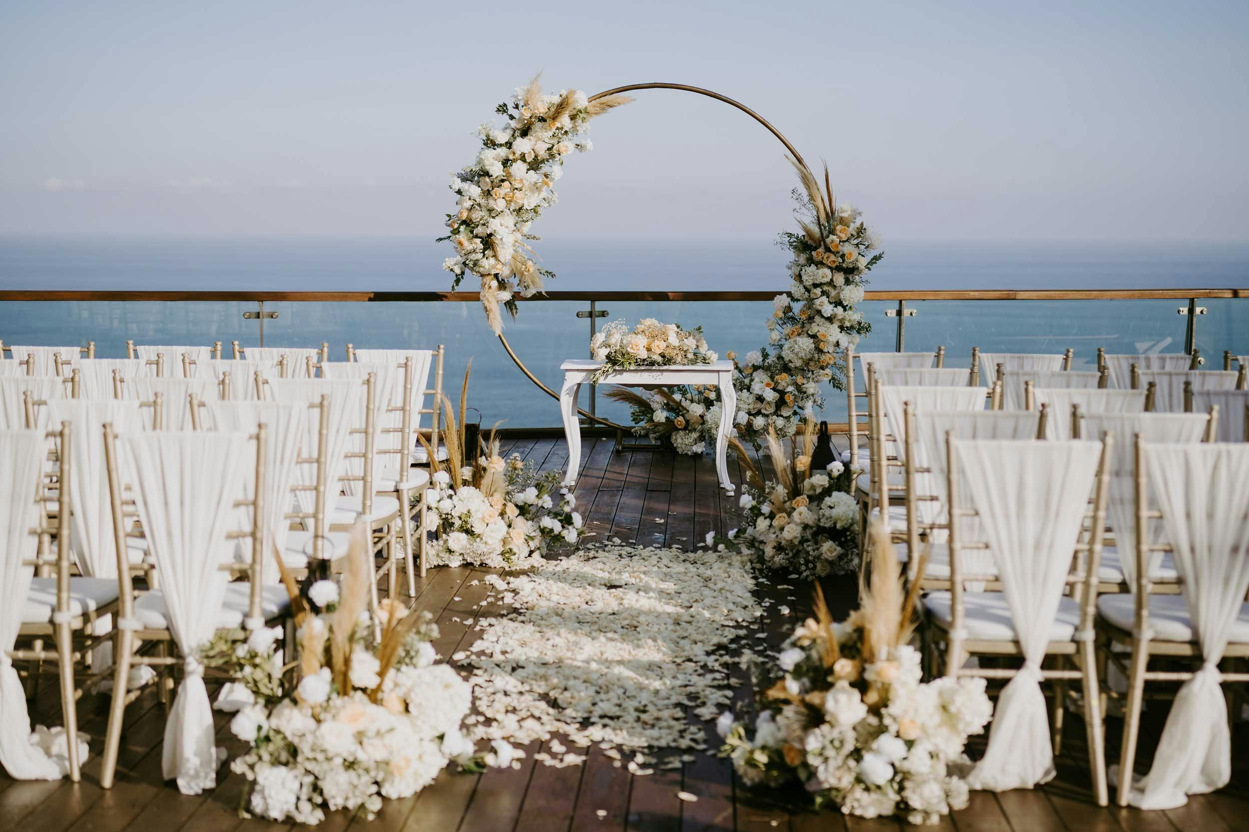 beautiful wedding venue in Bali with panoramic ocean views