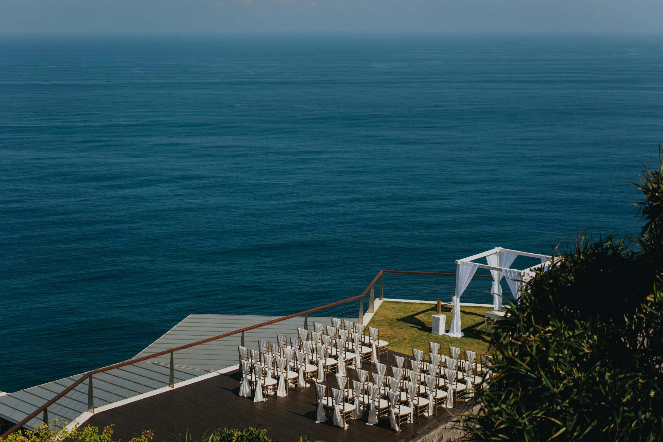 beautiful wedding venue in Bali with panoramic ocean views