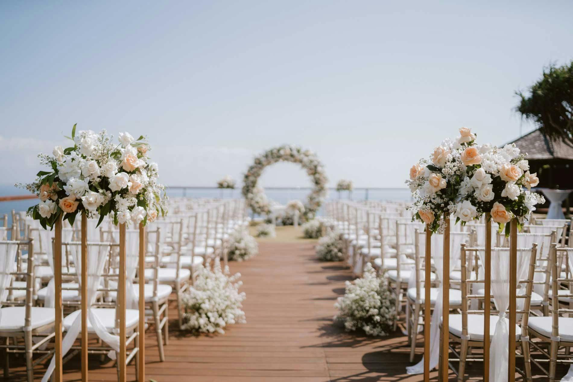 beautiful wedding venue in Bali with panoramic ocean views