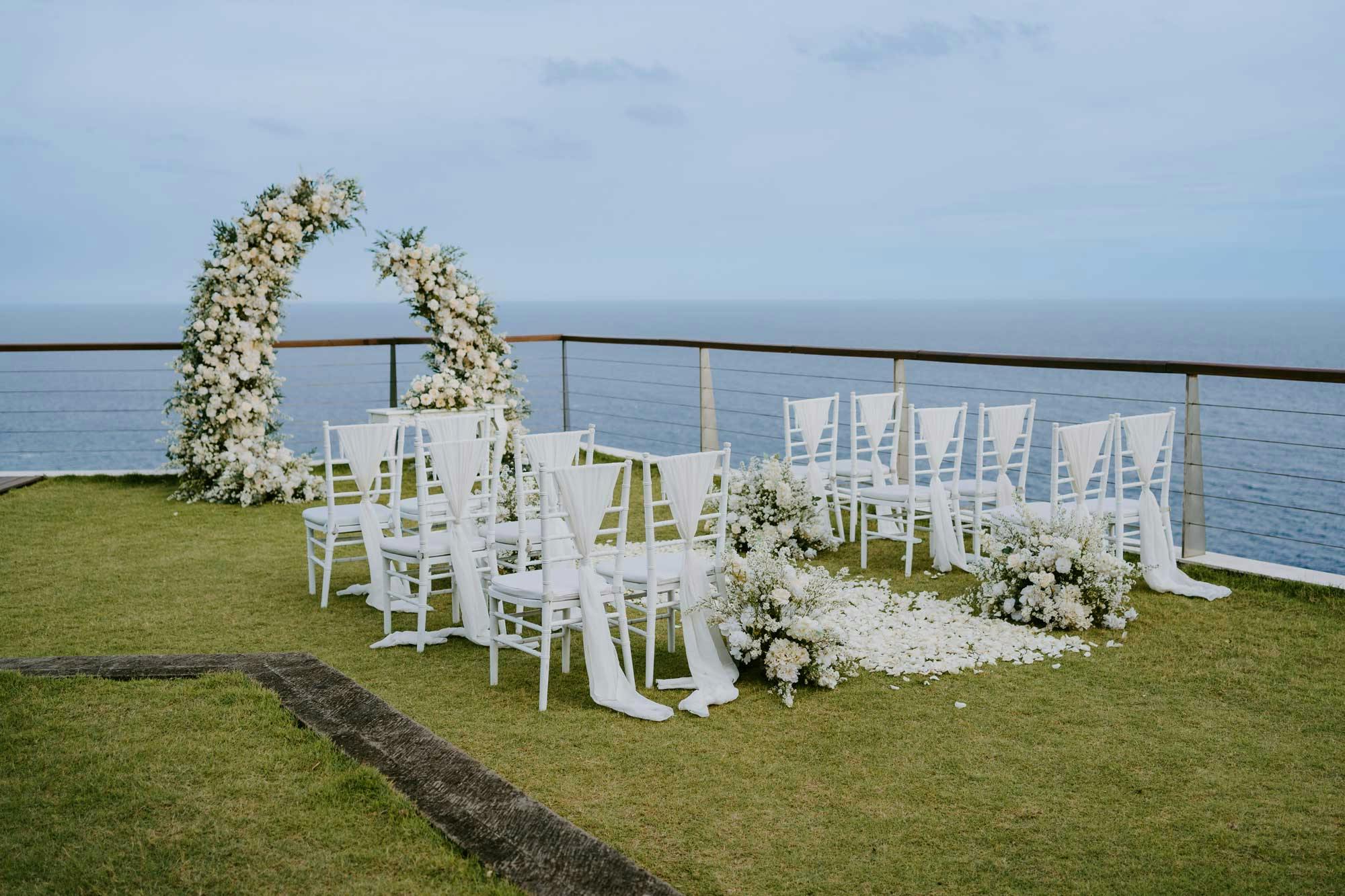 beautiful wedding venue in Bali with panoramic ocean views