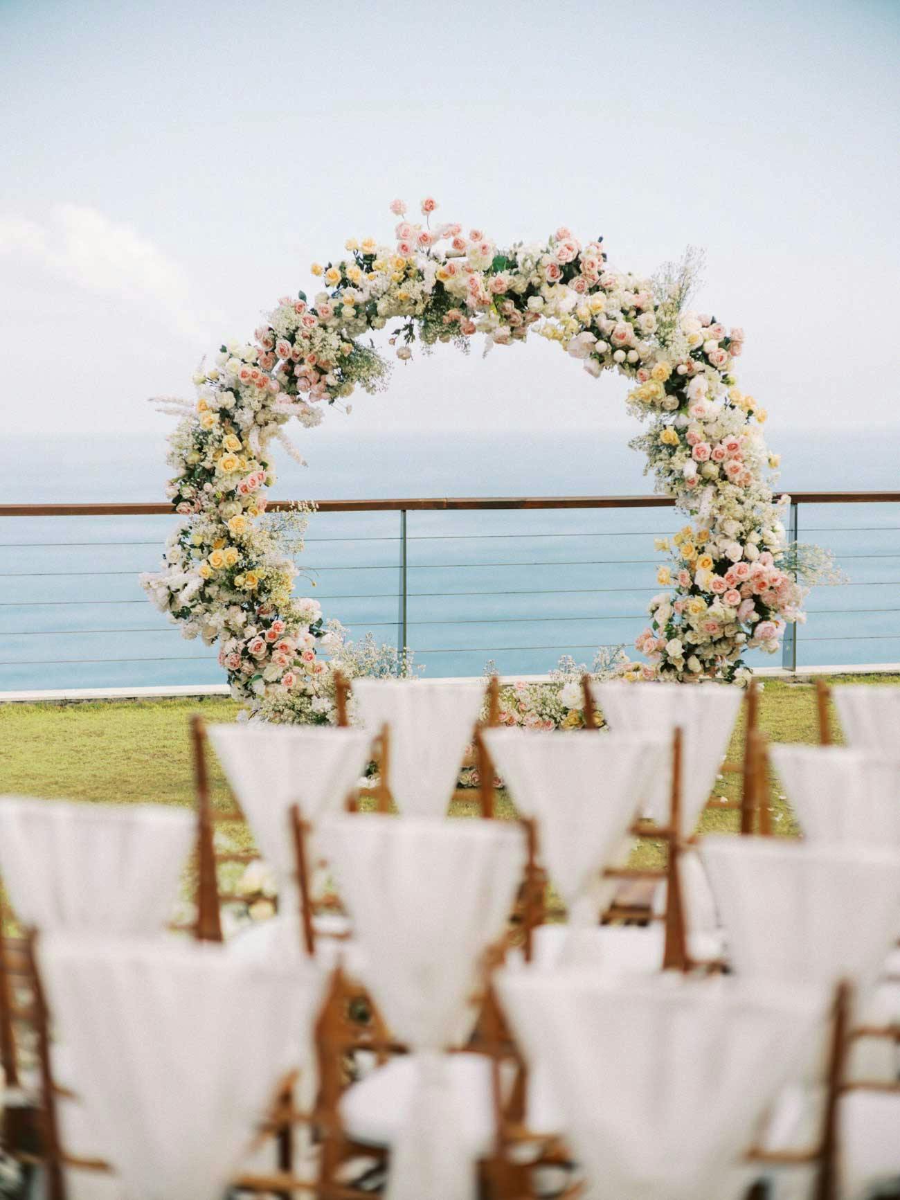 beautiful wedding venue in Bali with panoramic ocean views
