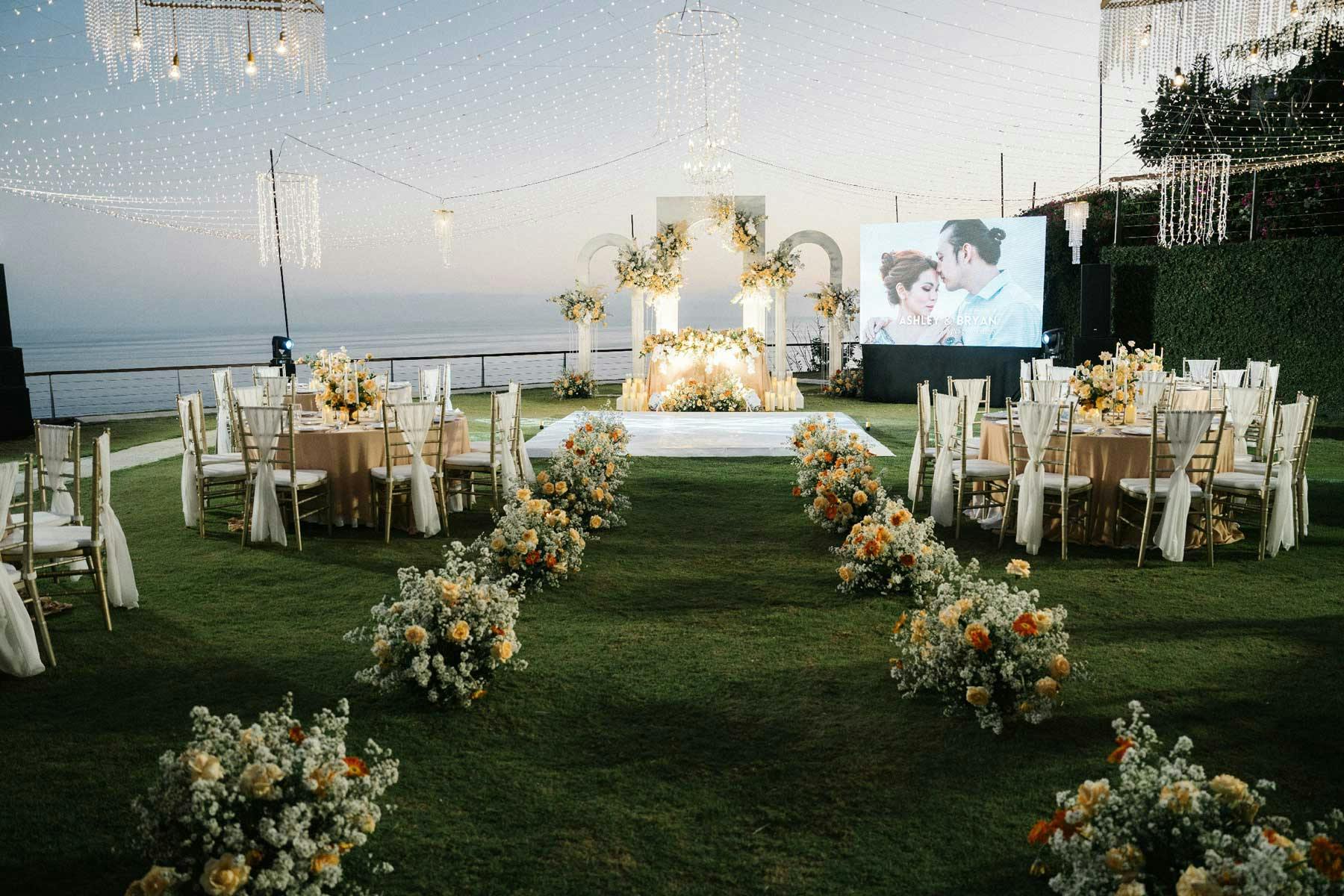 Wedding reception at The view