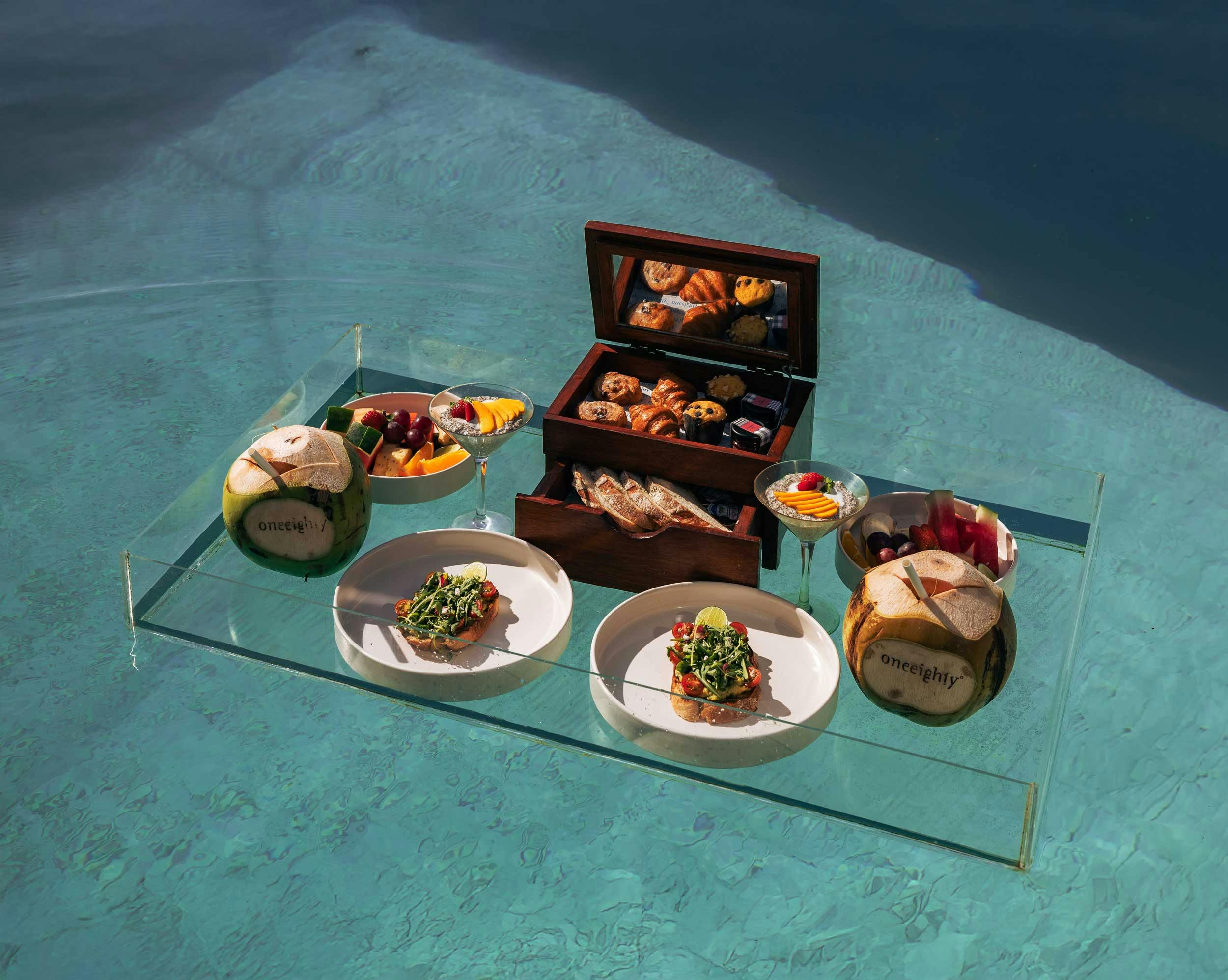 Floating breakfast at The edge