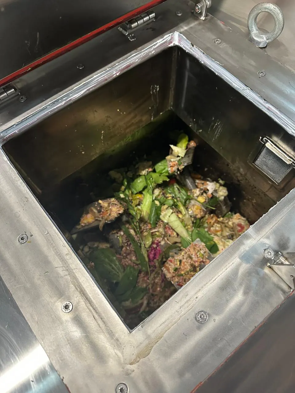 composting machine at the edge
