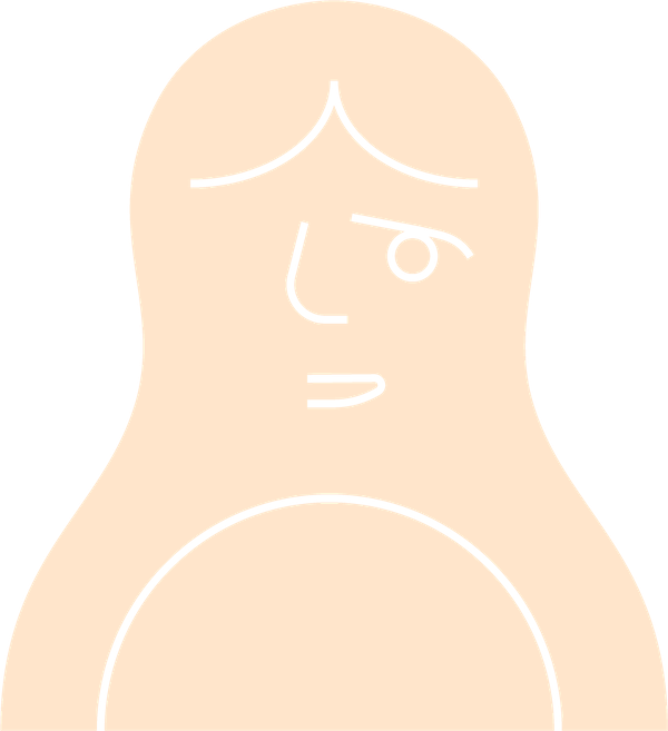 A graphic of smiling woman