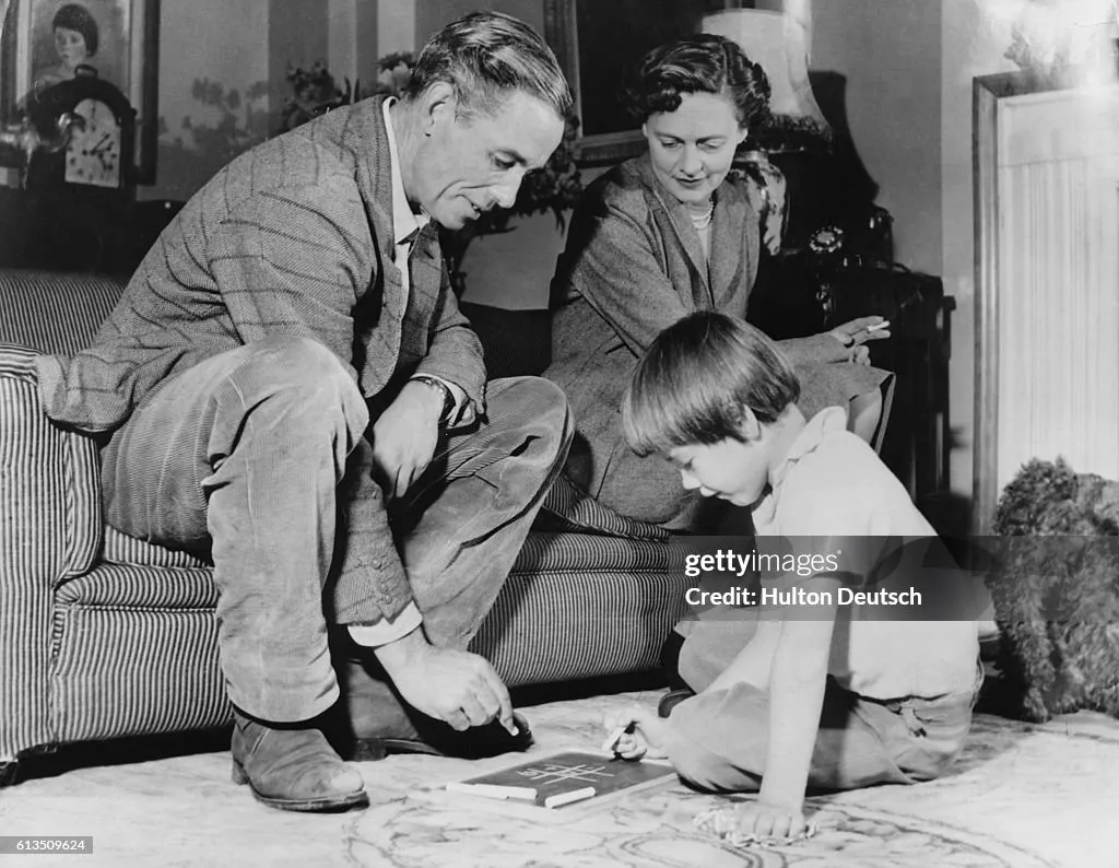 Peter Fleming at home with his wife