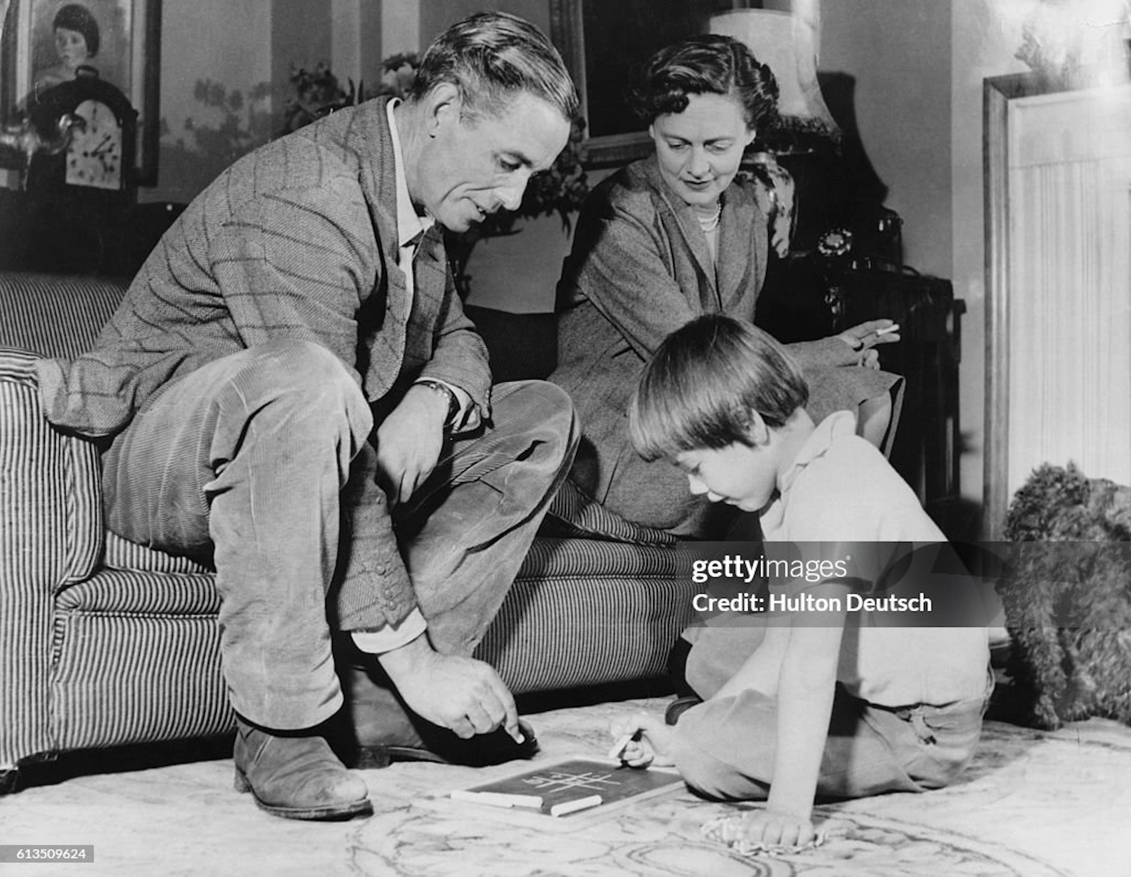 Peter Fleming at home with his wife