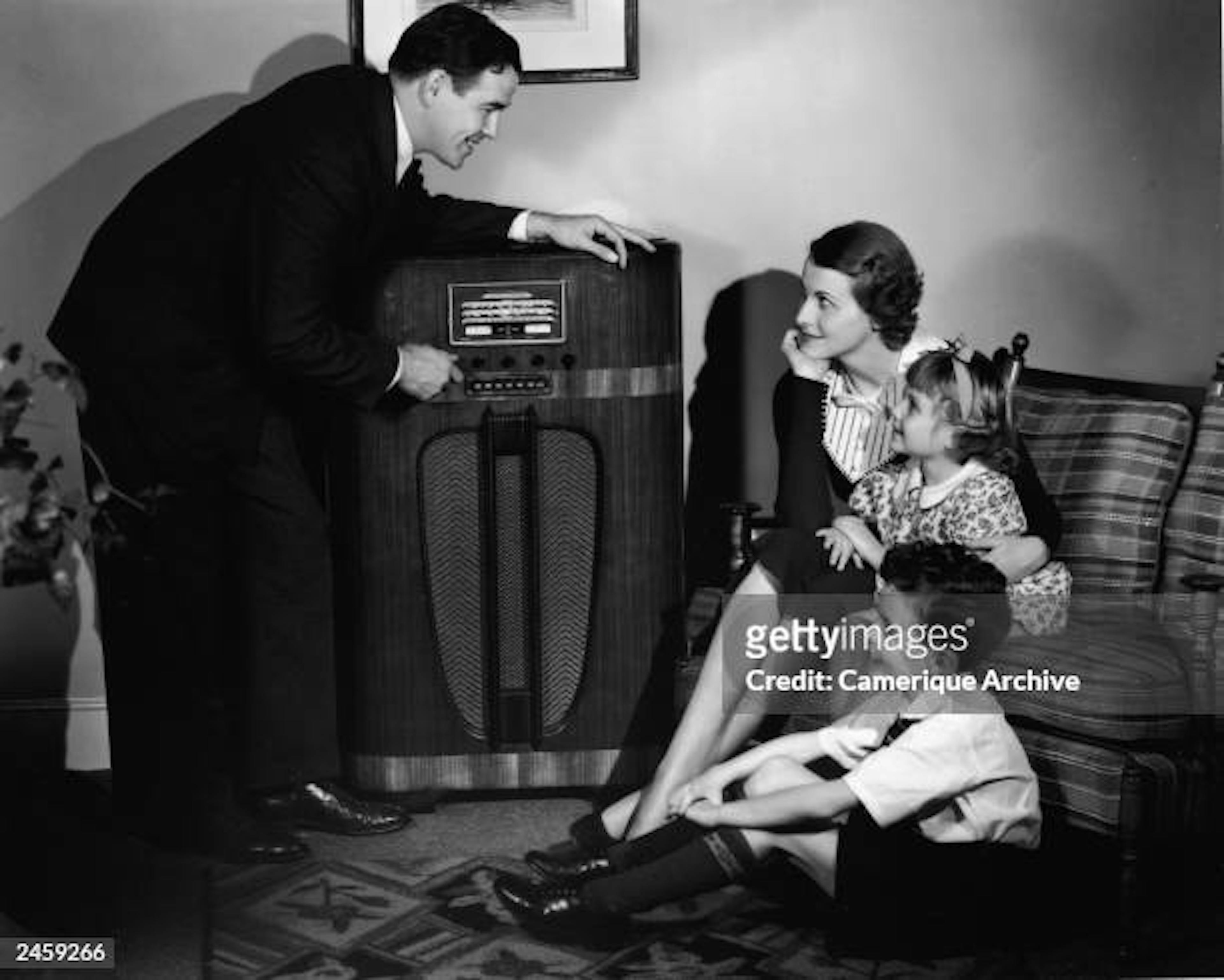 Family listening Radio