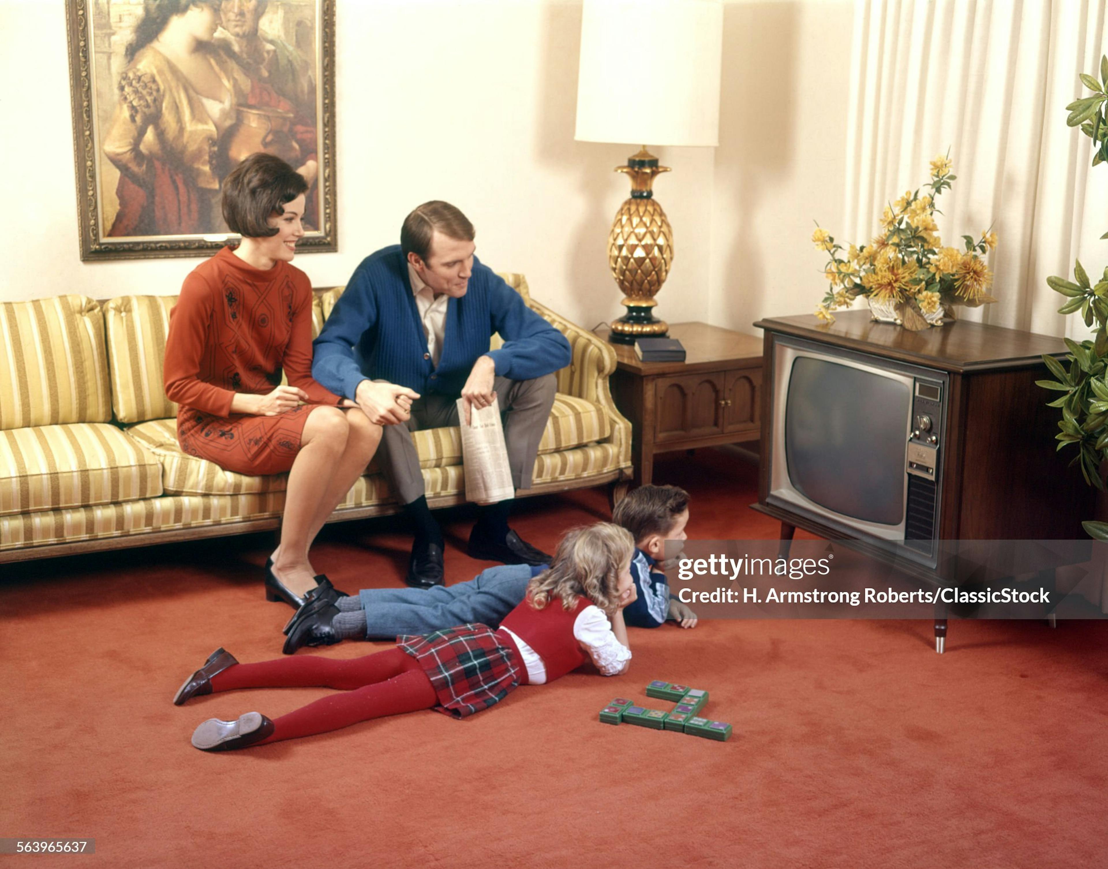 Family in living room