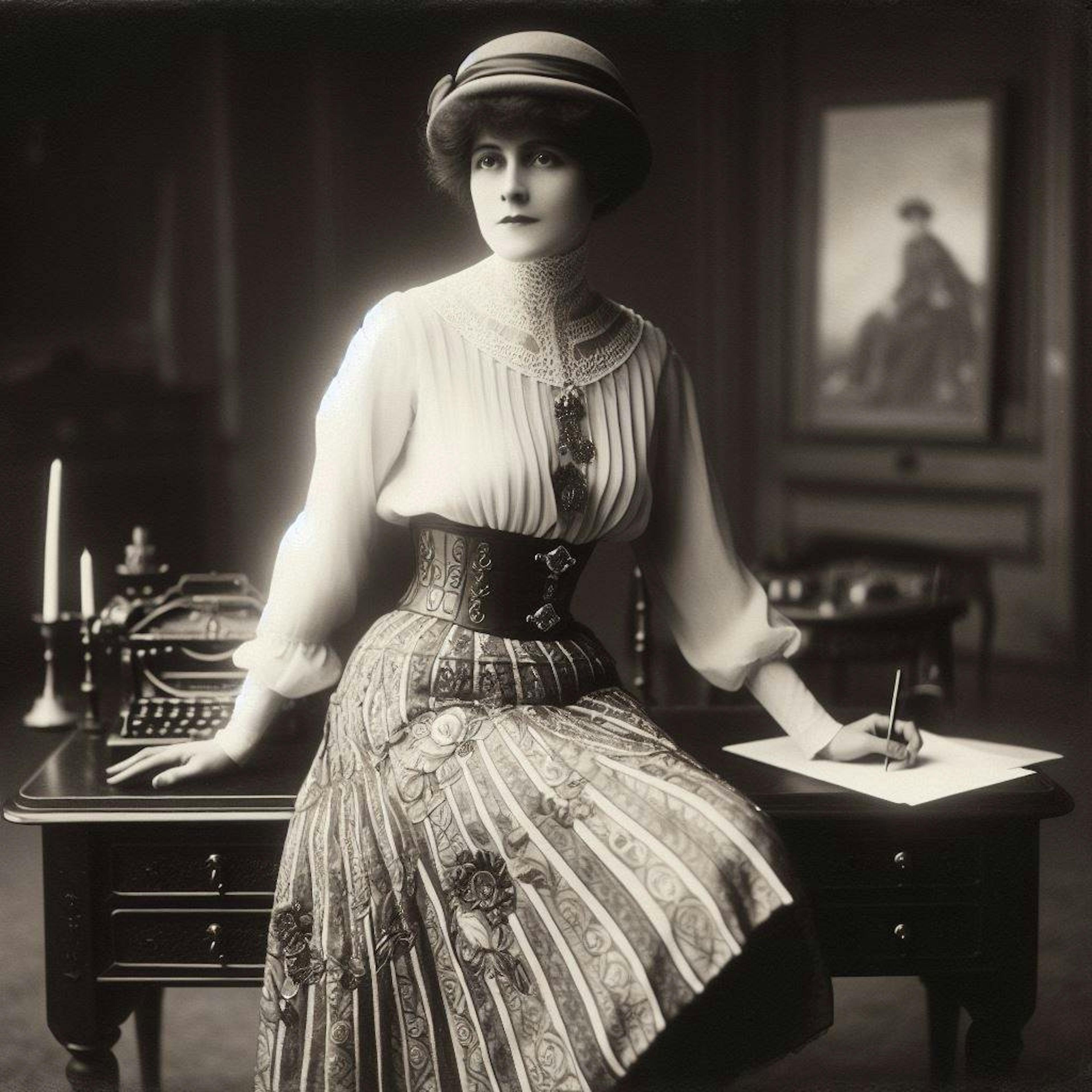 straight-cut skirt in the 20s