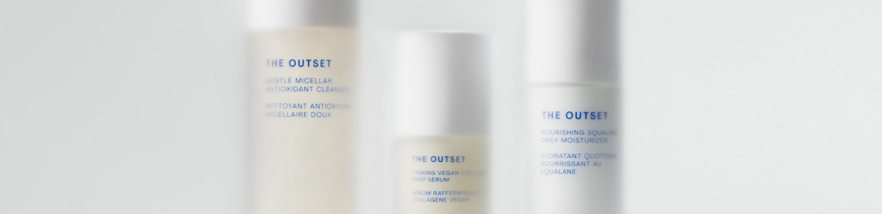 Photo of The Outset's cleanser, serum and moisturizer