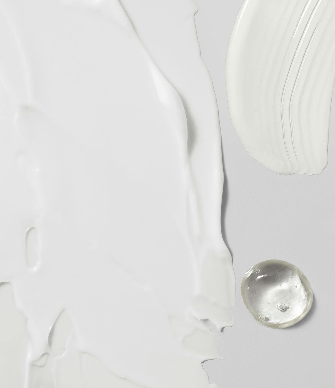 Image of The Outset cleanser, prep serum and moisturizer texture