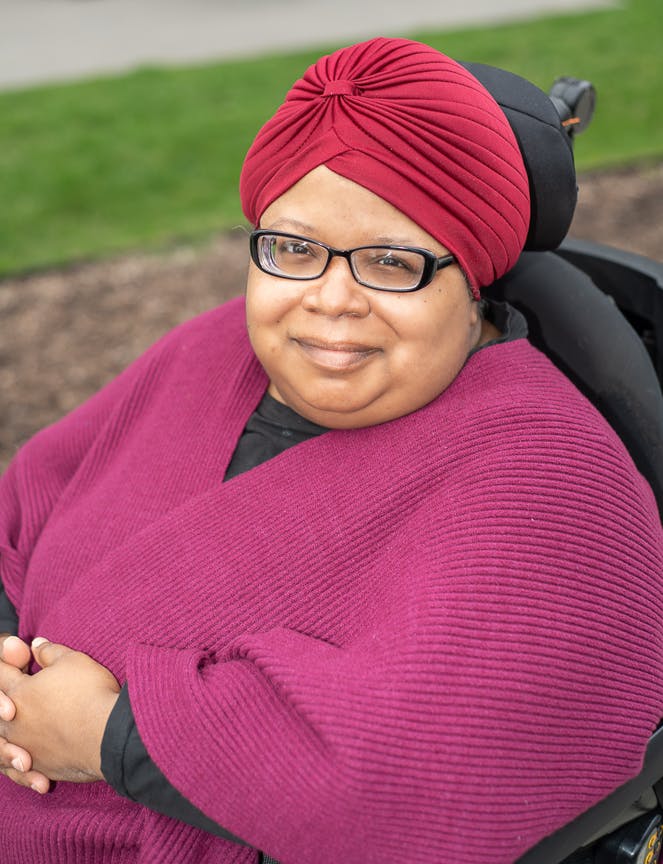 A photo of Shameka Andrews, Disability Consultant, Author, State Coordinator of Ms. Wheelchair NY