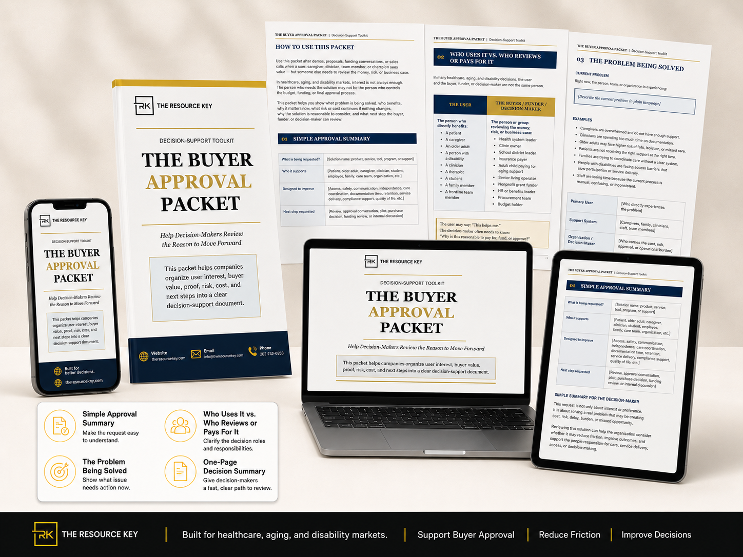 buyer approval packet mockup