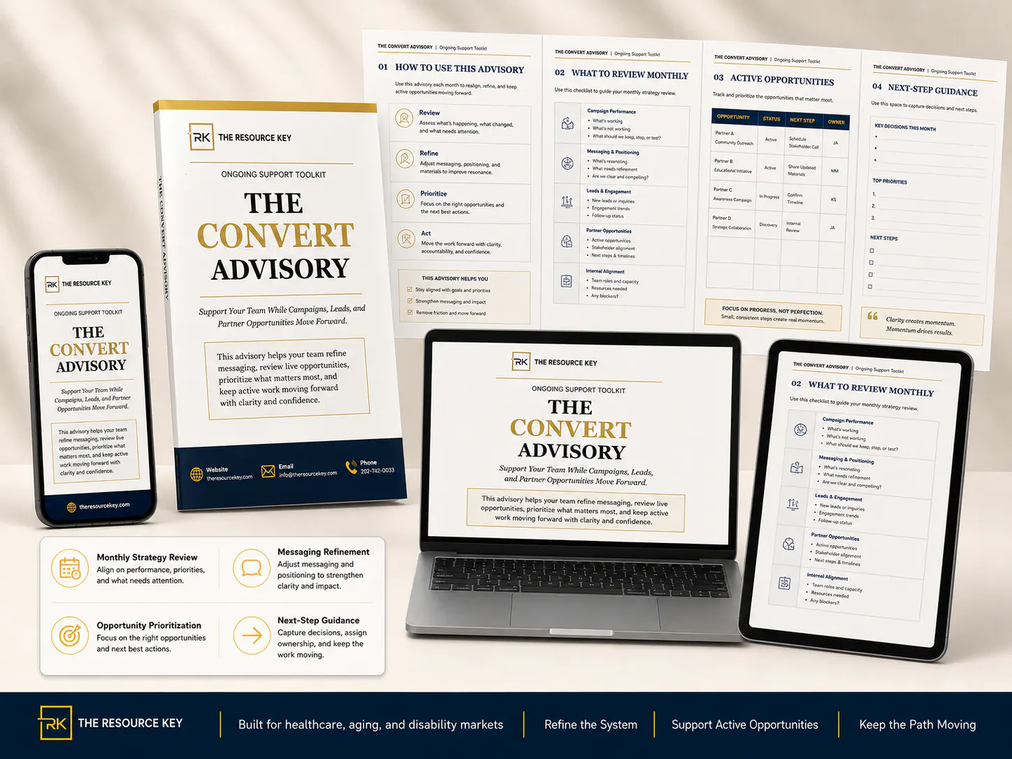 convert advisory mockup on computer
