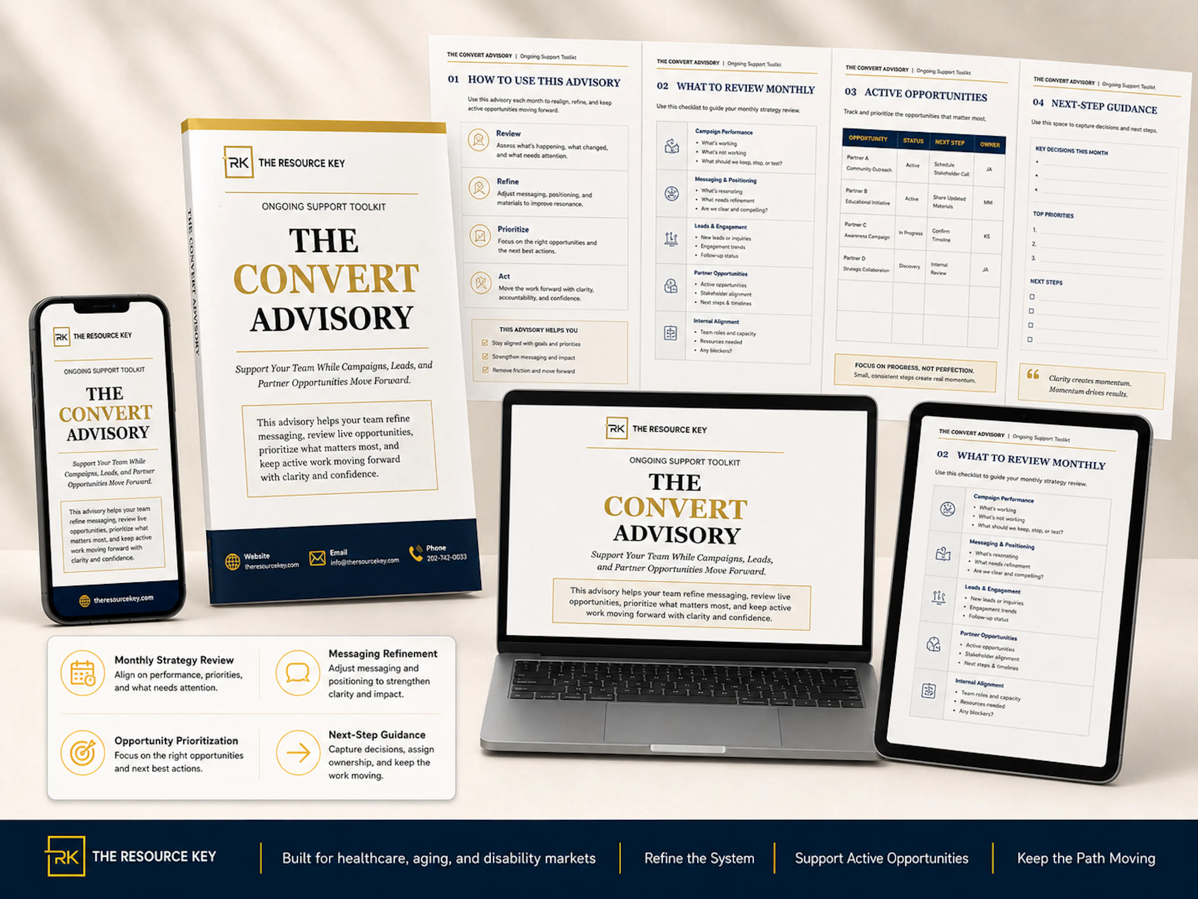 convert advisory mockup on computer