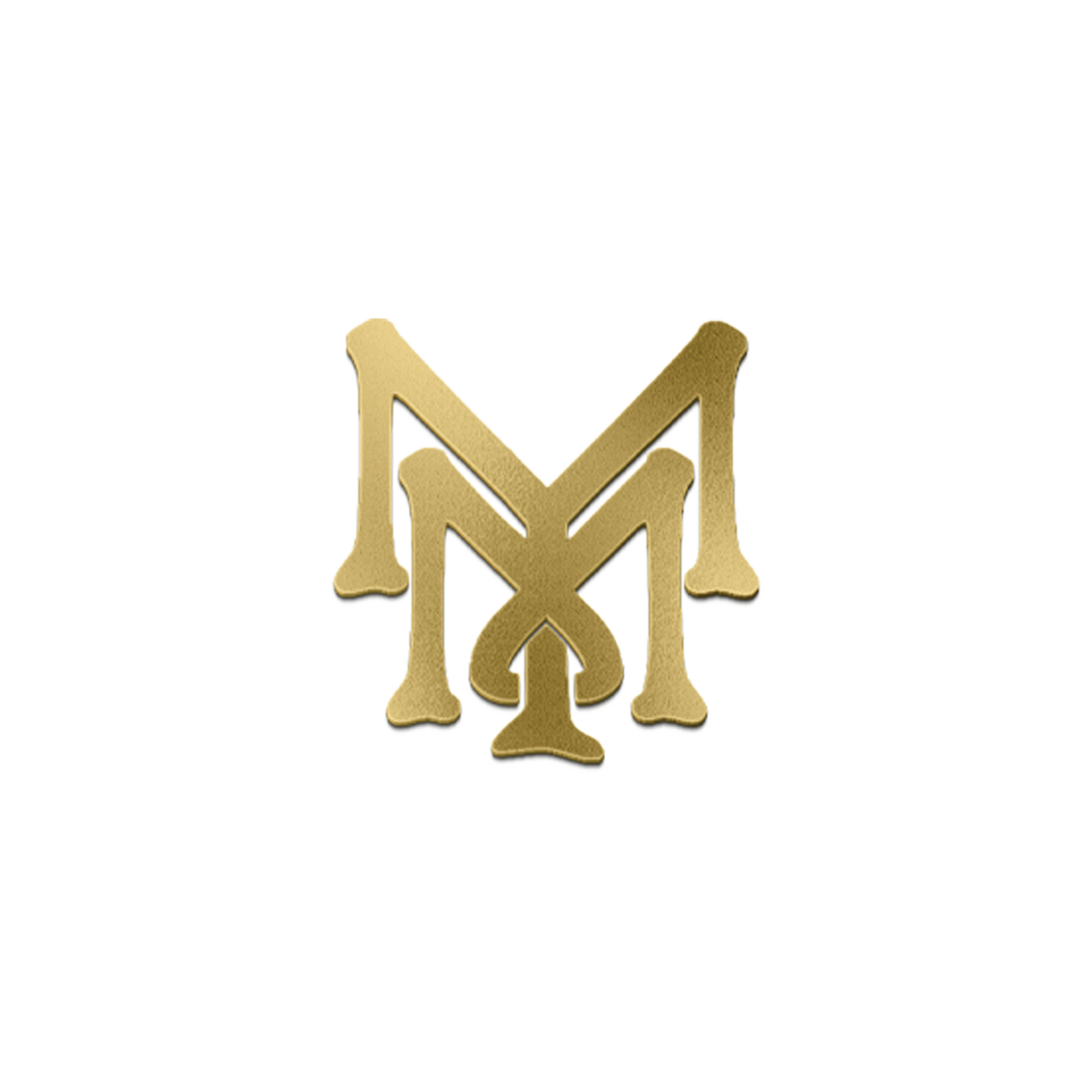 The Muha Meds logo consisting of Golden M's overlapping each other