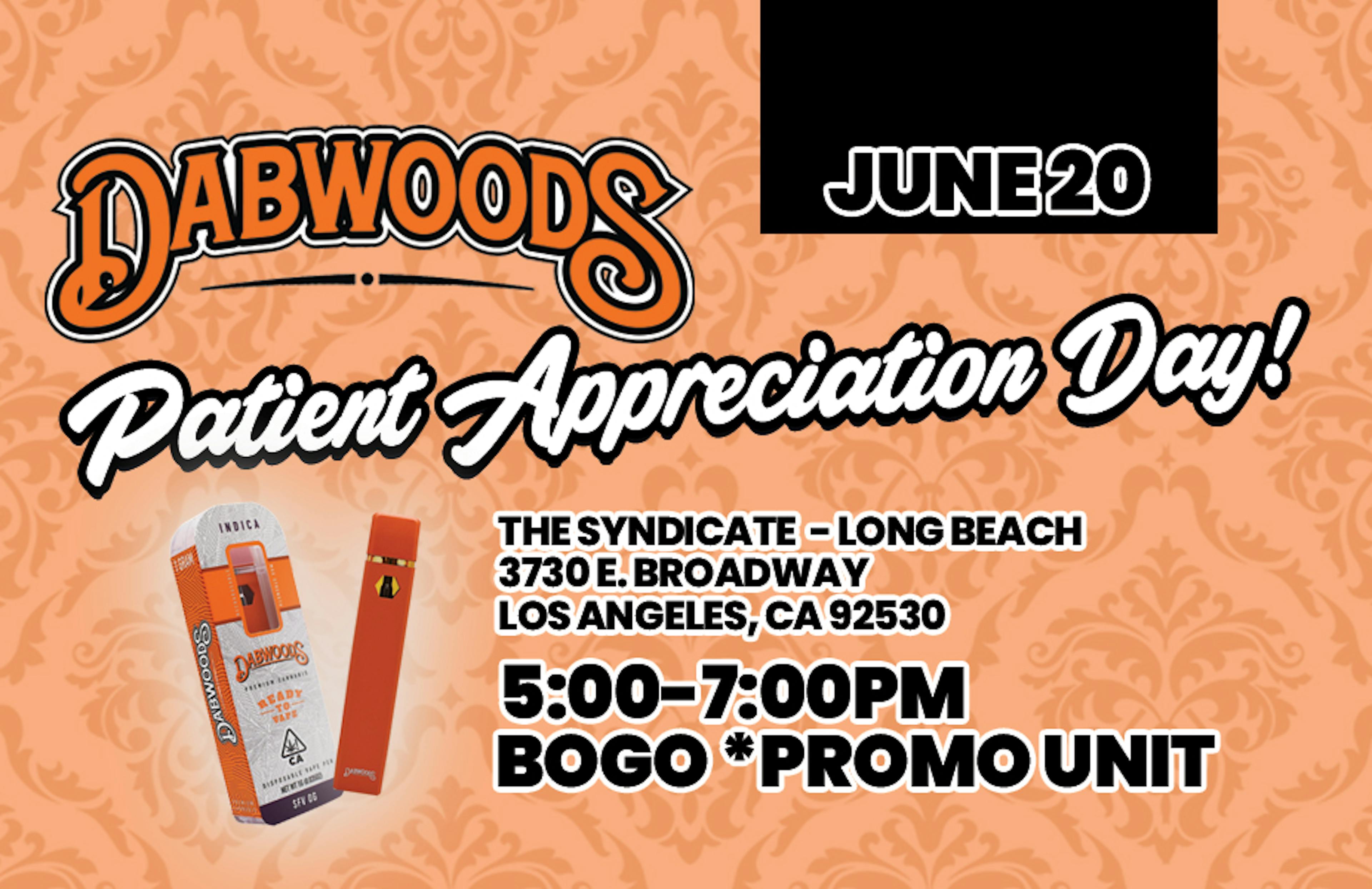 BOGO ALERT - Elevate your sesh with the Dabwoods Liquid Diamond Dabbar – 1g of ultra-refined live resin in a sleek rechargeable design. Available in Tangie, Lemon Cherry Gelato & more. Buy one, get a promo item for $1! (Long Beach: 3730 E. Broadway, CA 90803)