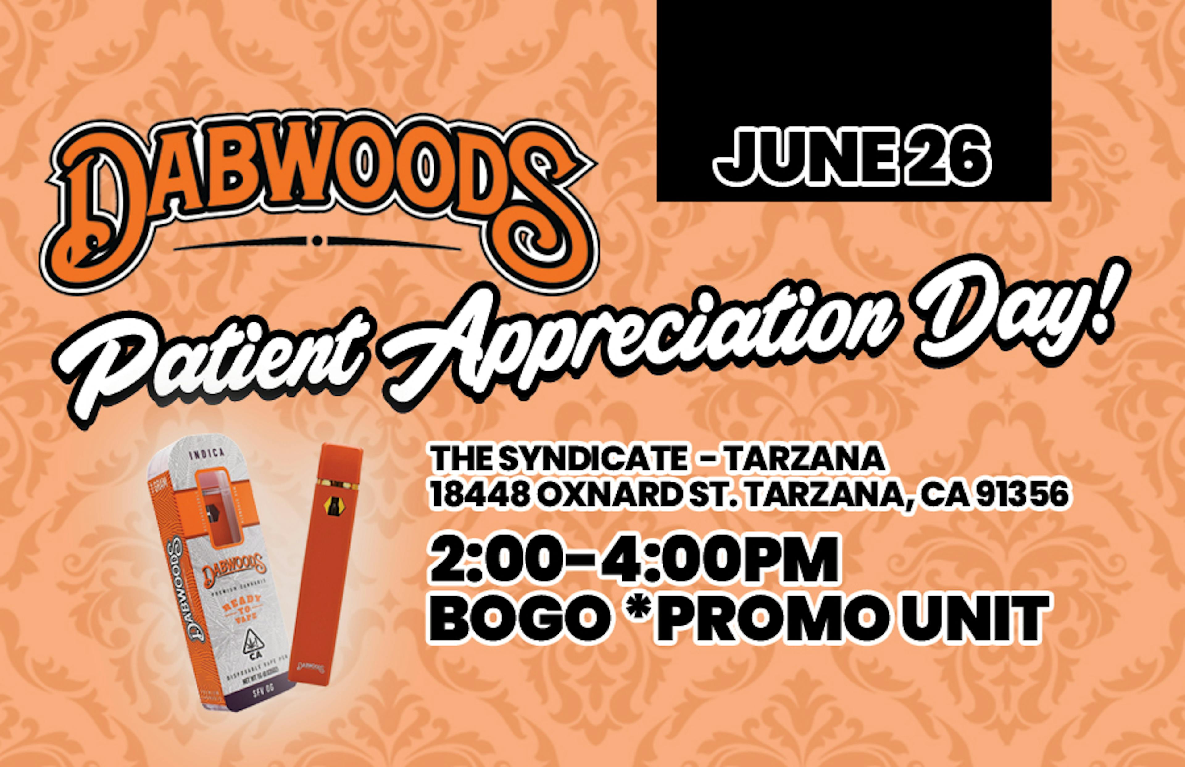 BOGO ALERT - Elevate your sesh with the Dabwoods Liquid Diamond Dabbar – 1g of ultra-refined live resin in a sleek rechargeable design. Available in Tangie, Lemon Cherry Gelato & more. Buy one, get a promo item for $1! (Tarzana: 18448 Oxnard St. Tarzana, CA 91356)