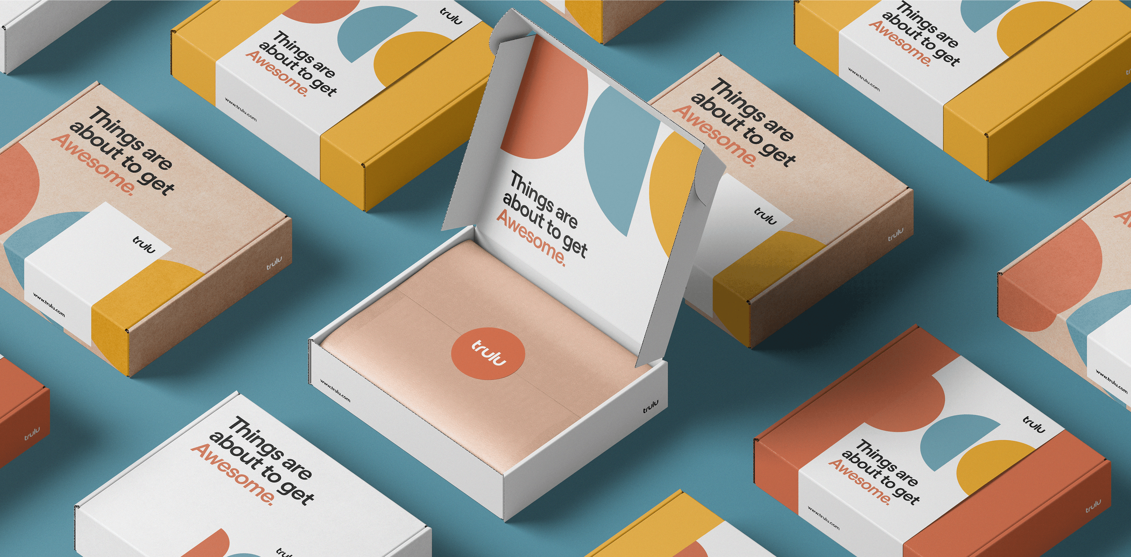 Trulu packaging design mockup by the uptown agency