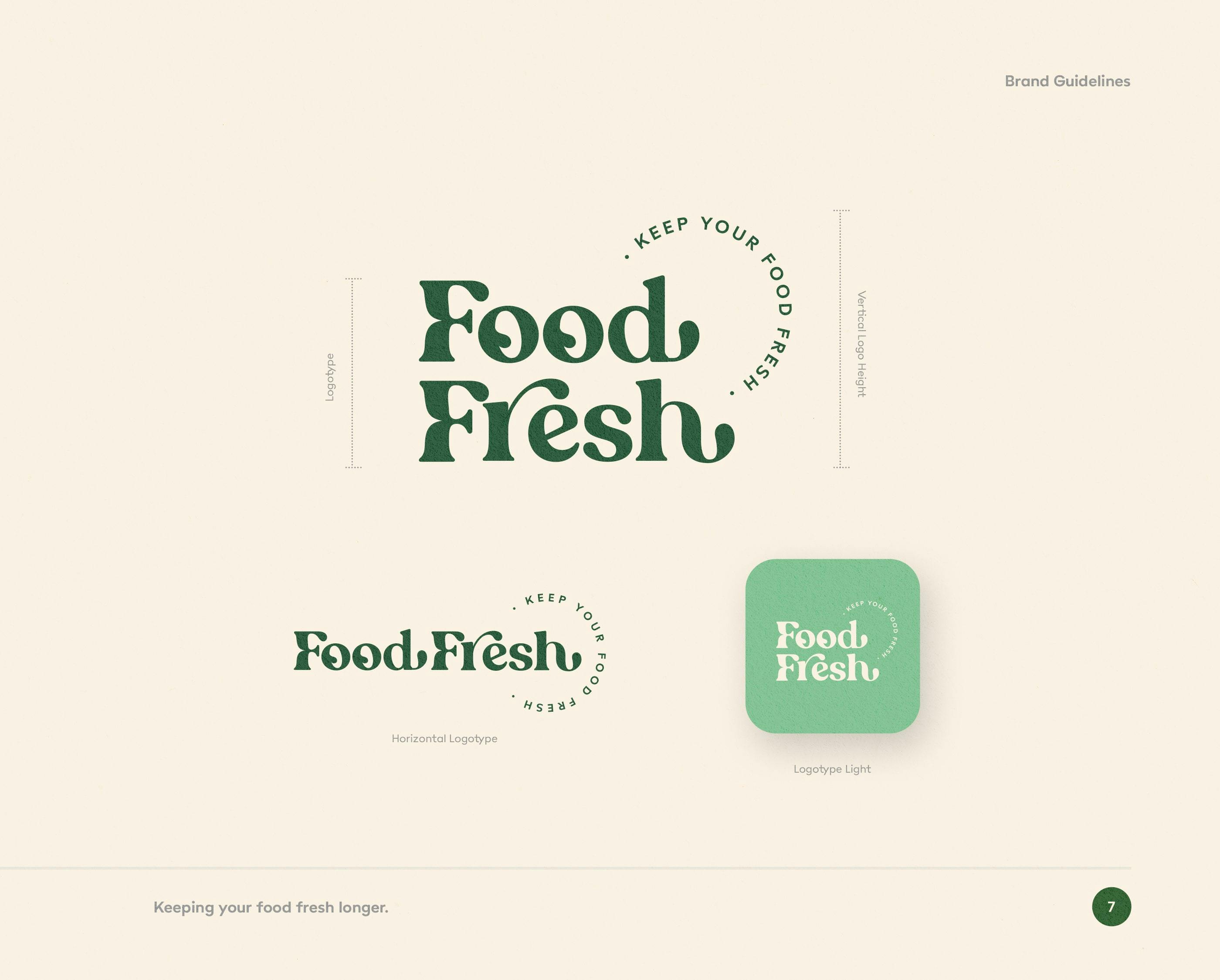 Food Fresh logotype and logo design by the Uptown Agency