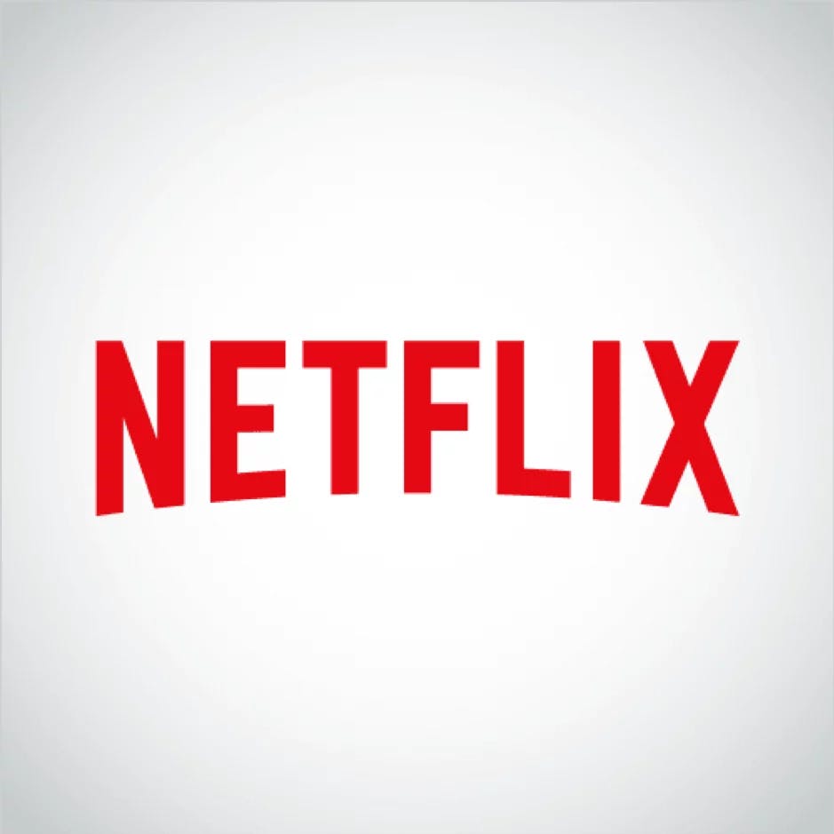 Red Netflix Logo On a White Background