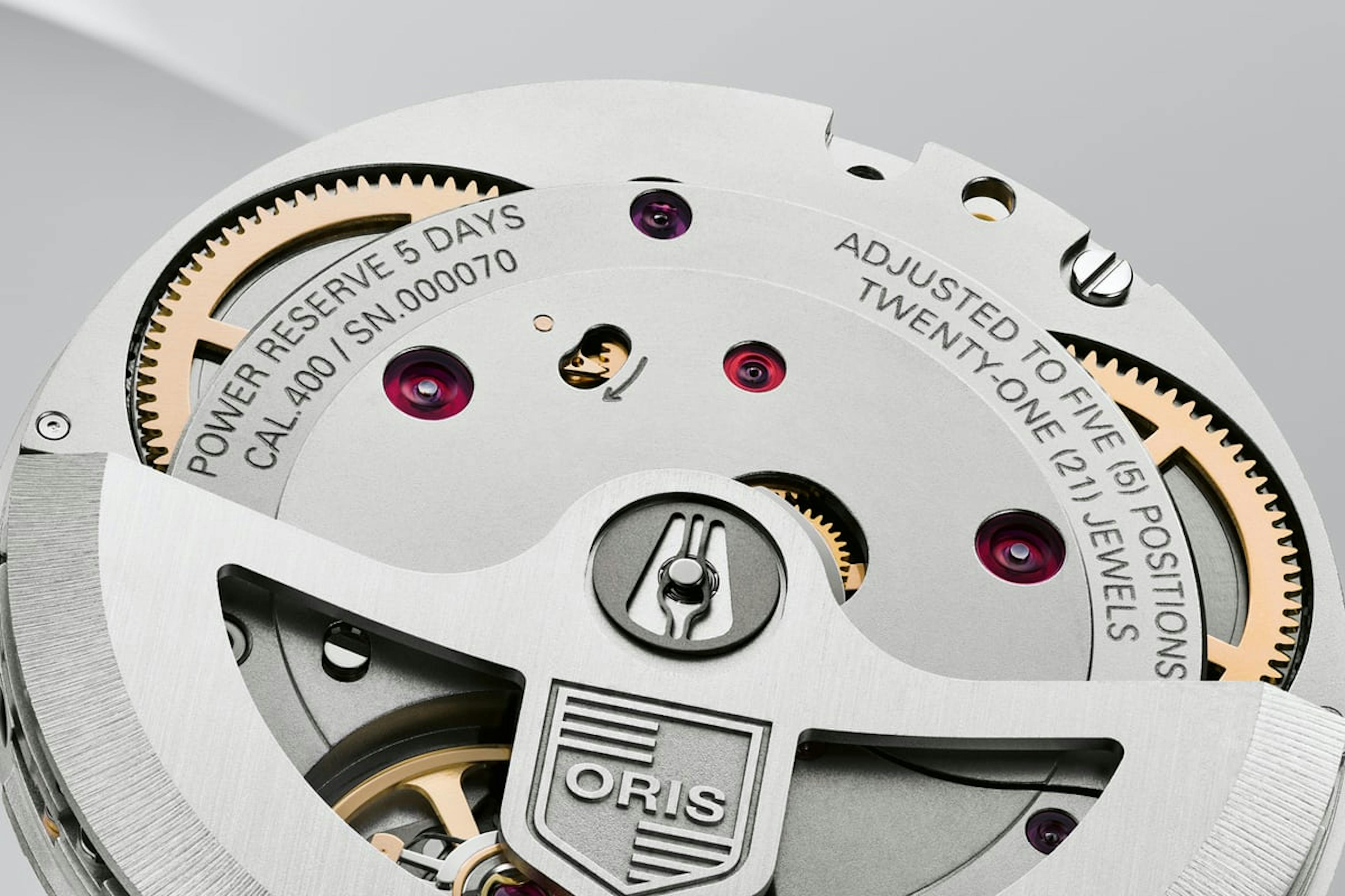 The highly antimagnetic Oris 400 Movement.