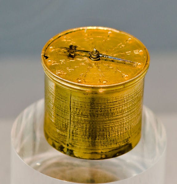 The earliest known surviving pocket watch, thought to have been made in Germany by Peter Heinlein around 1530.