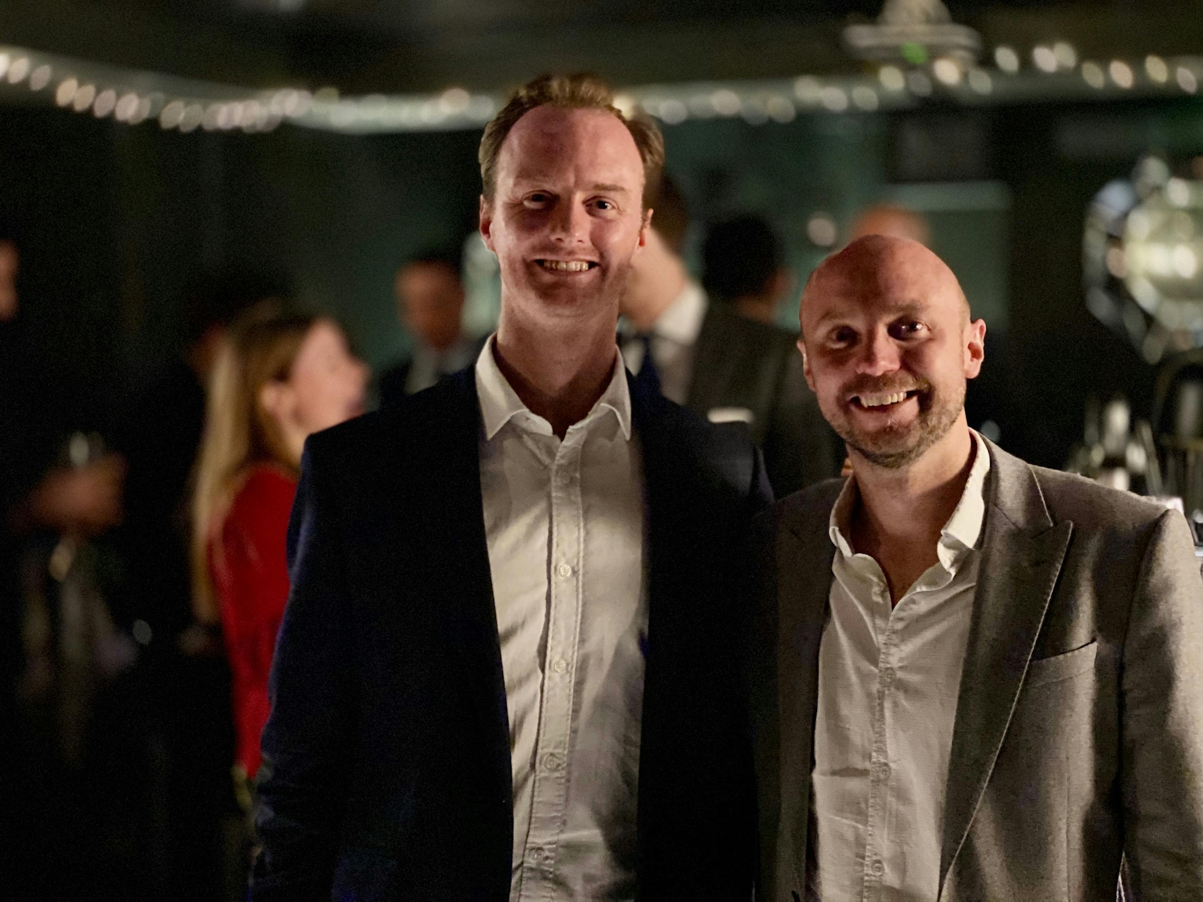 Ed Howkins (left) and Hamish Robertson at the First trial event for  The Watch Collectors' Club in November 2019