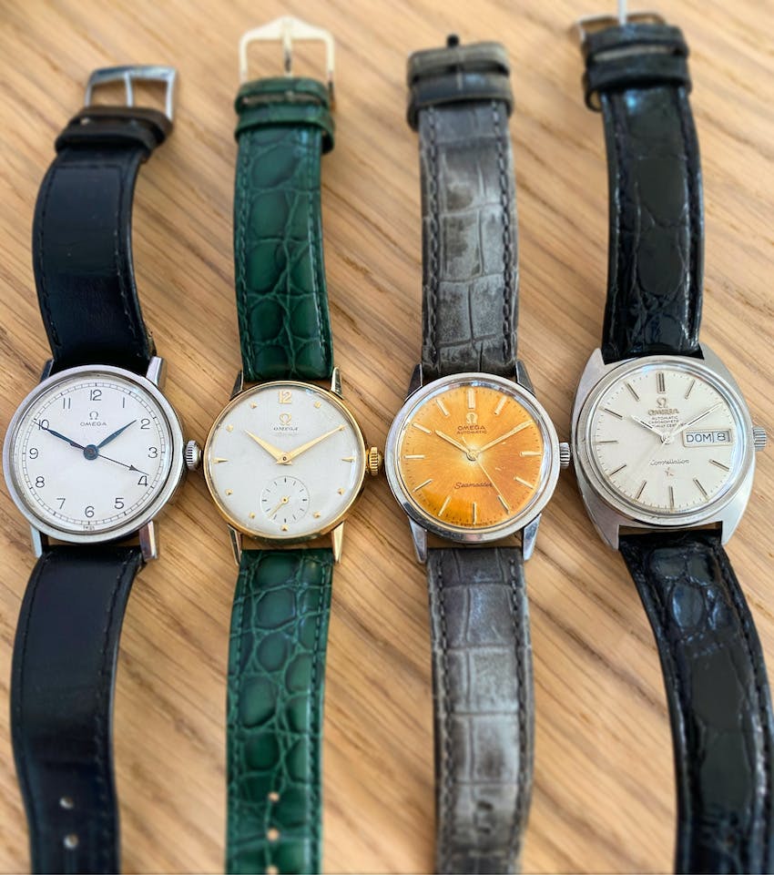 The Watch Collectors' Club Co-Founder's collection of Omega watches.