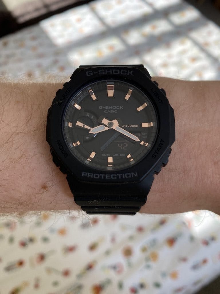 A smart, small ladies G-Shock that is still super tough and 100m waterproof.