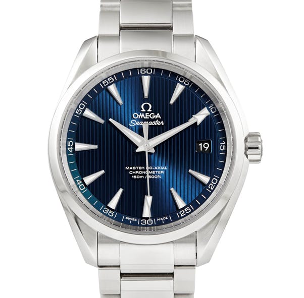 The Omega Seamaster Aqua Terra worn by Daniel Craig in No Time to Die, also available to view at this event.