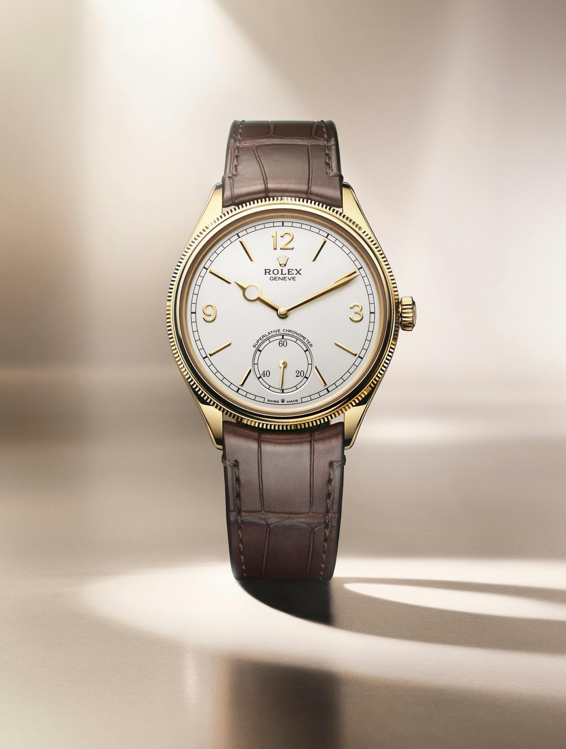 The new Rolex 1908 Dress Watch, based on a dial from 1931 with a new slim case, a new Calibre to power it and the small seconds at the six o'clock position. A fascinating move from Rolex that gained a lot of attention at the show this week. 