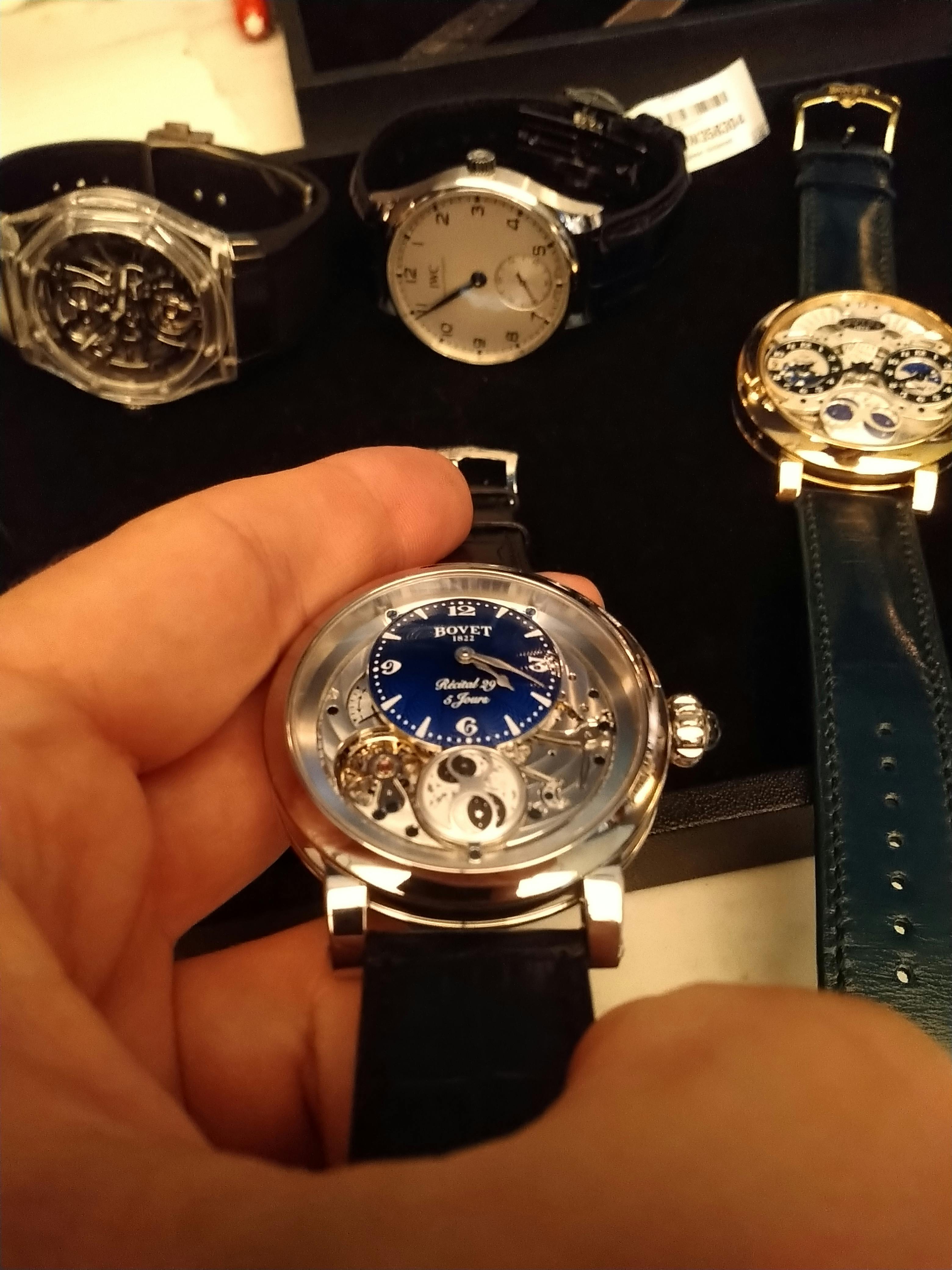 Lots of watches on show at a multi-brand boutique