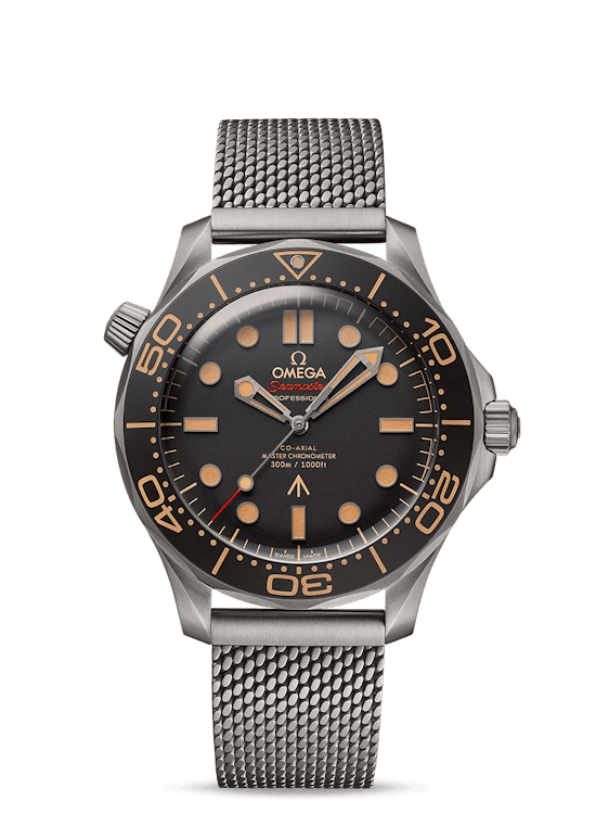 Omega Seamaster Diver 300m No Tme to Die James Bond in Titanium