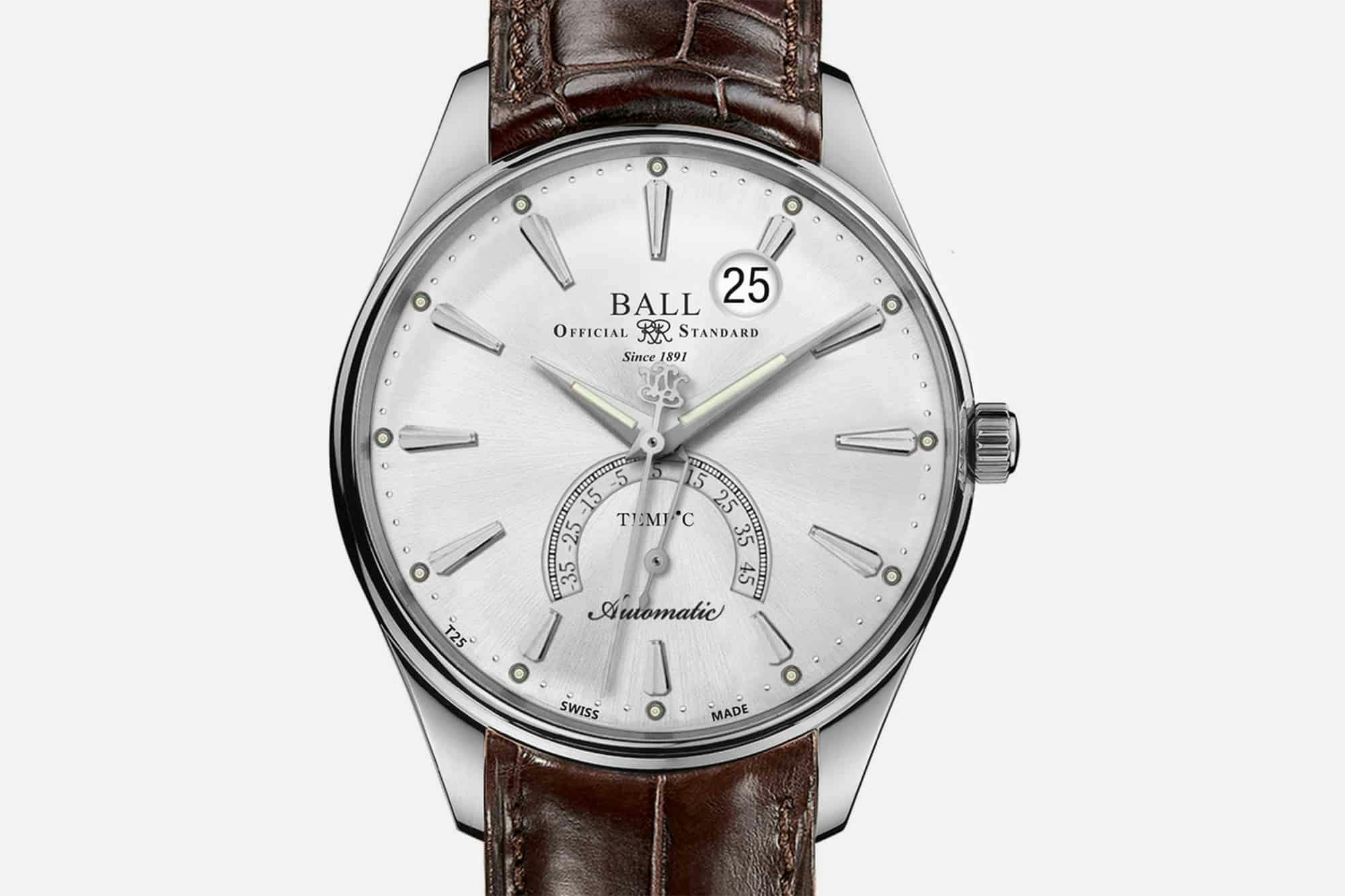 A Ball TMT Watch that includes a Temperature gauge at the six O'clock position. 