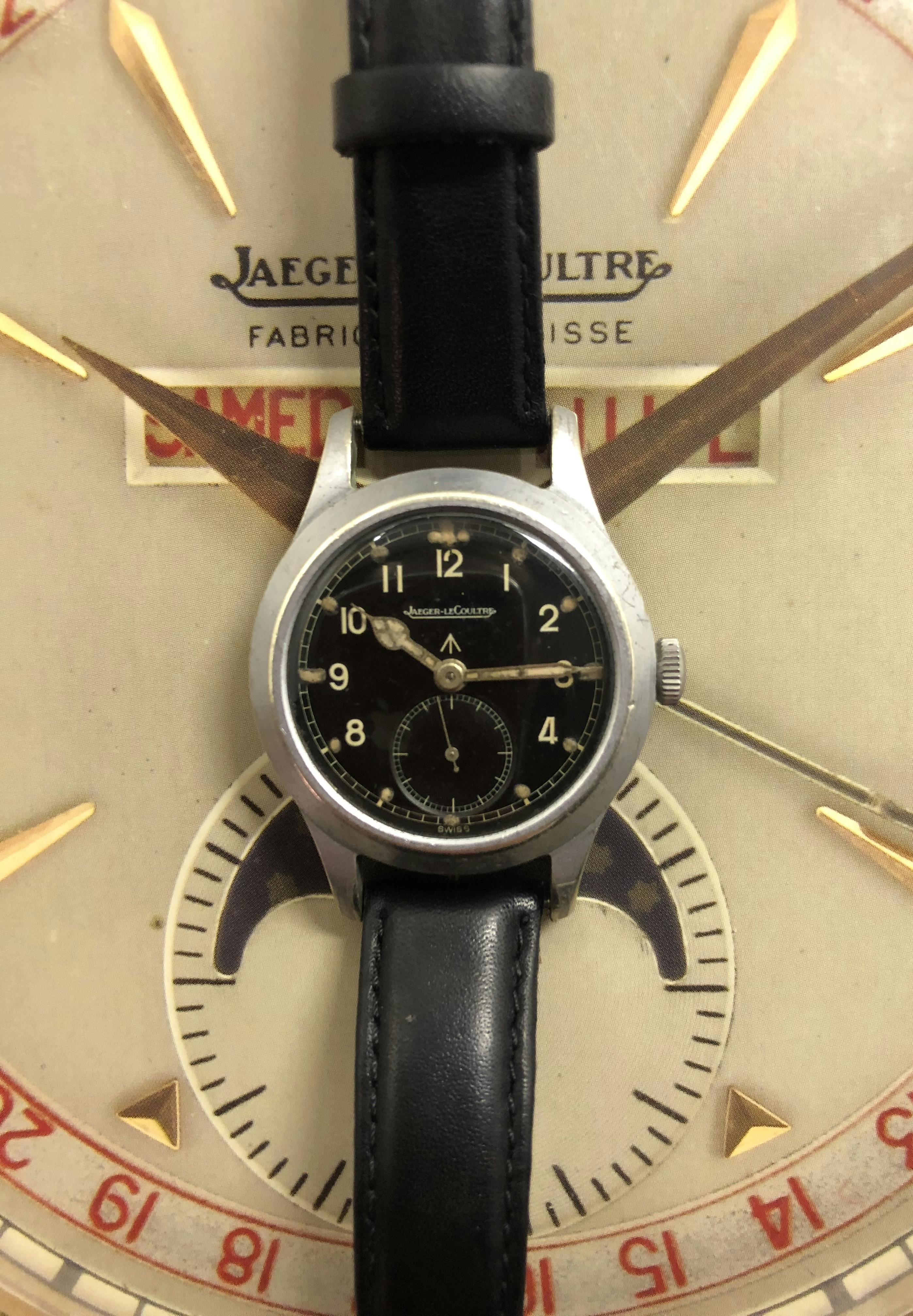 The CEO of the Watch Collectors' Club own WWII issued Watch, part of the so-called "Dirty Dozen". Manufactured by Jaeger LeCoultre