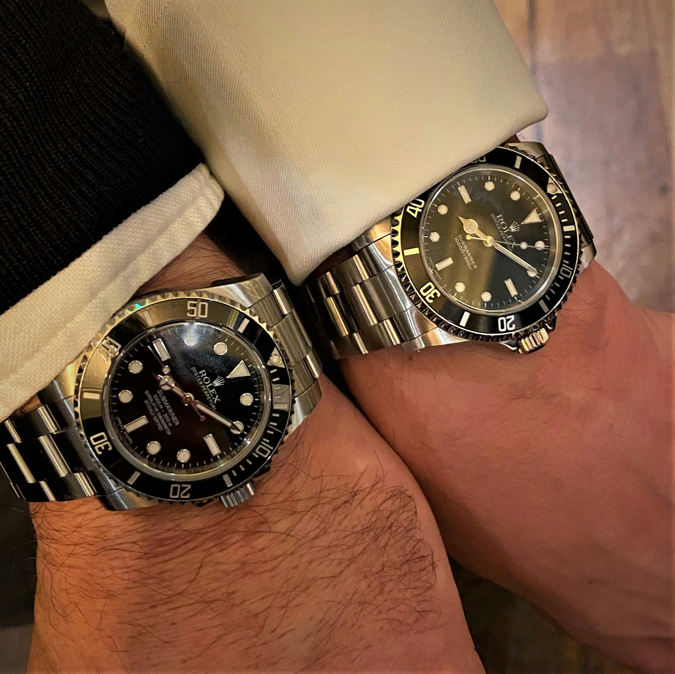 Two of the many watches present at the October 2021 Meetup Event
