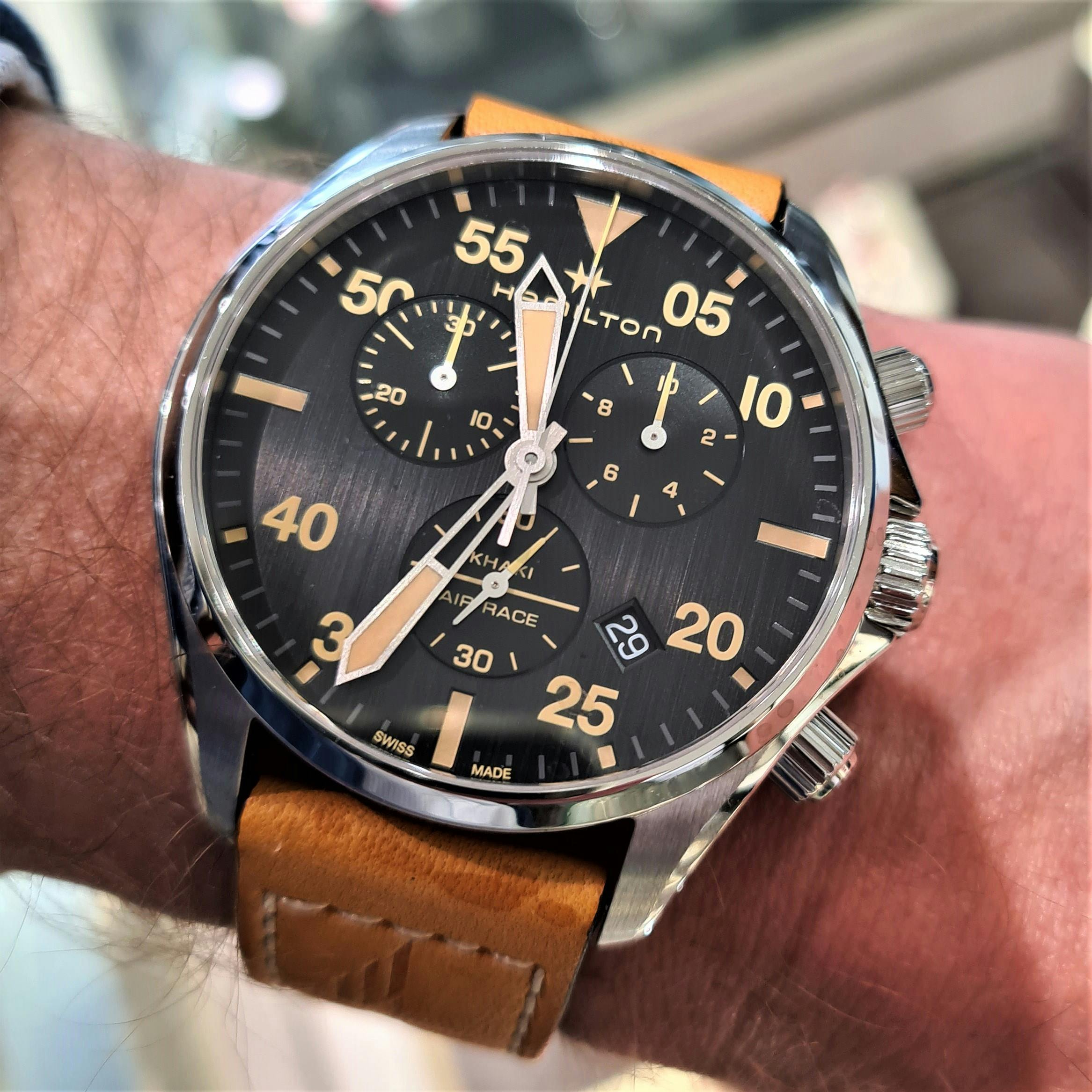 Modern Military-Inspored Pilot's Watch, the Hamilton Khaki Air Race Chronograph