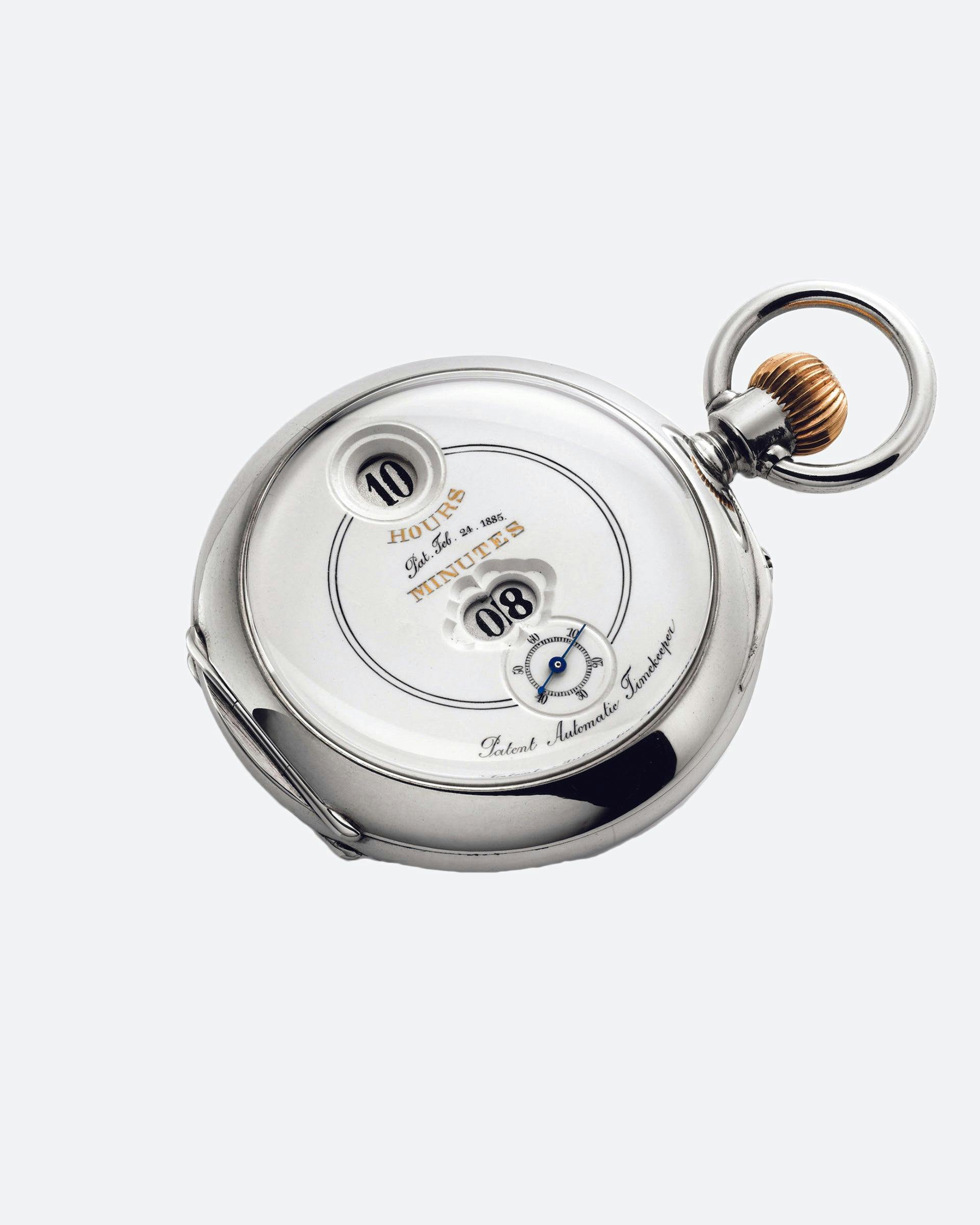 An Original IWC Pocket Watch designed by Josef Pallweber in the 1880s, with jump hour and minutes.