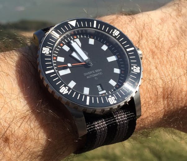 This Diver's watch from Helm has a rating to the full Diver's ISO 6425, and displays this proudly on the dial. This could be used for any kind of diving that people undertake down to 300m.