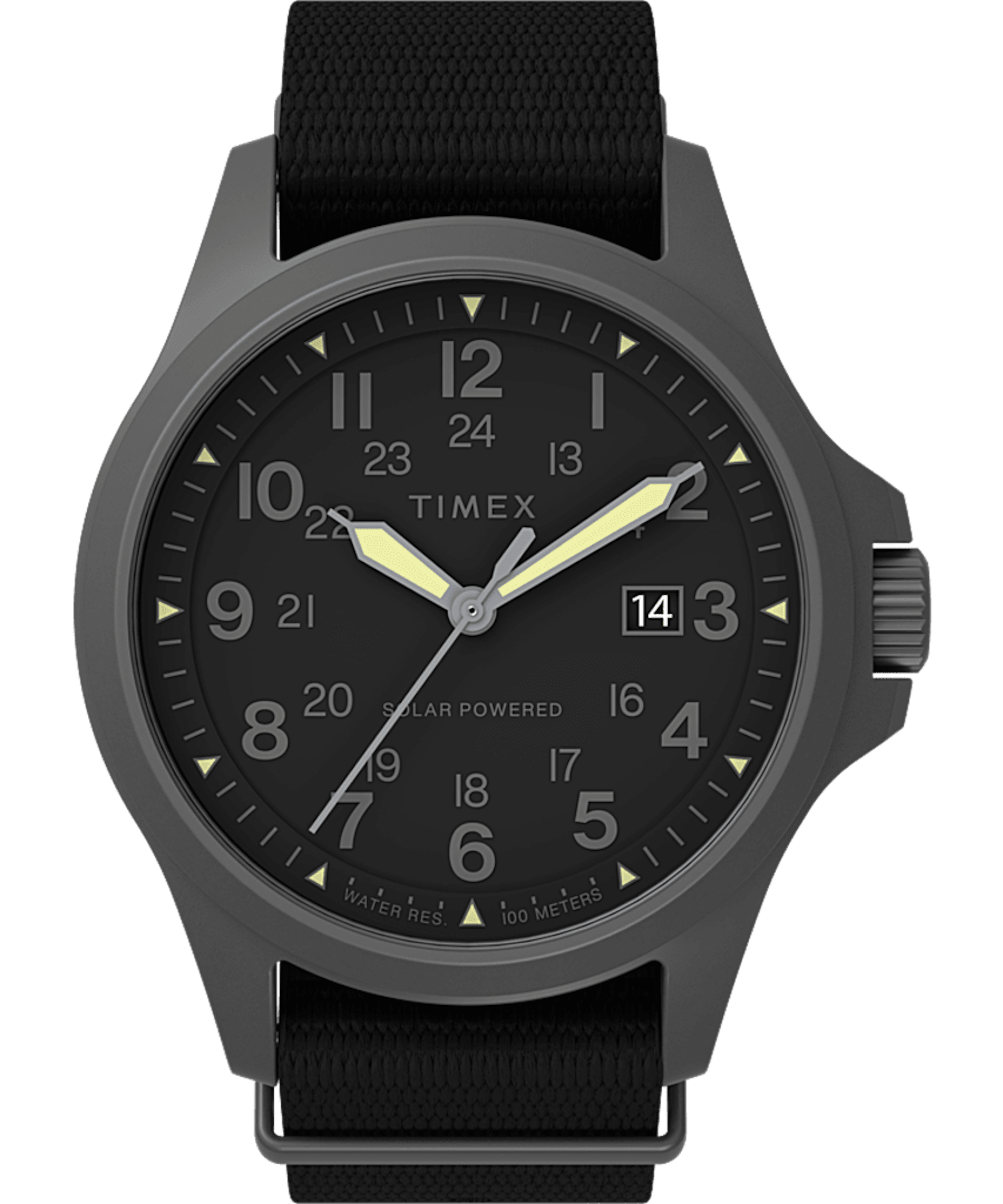 Timex Expedition North Field Post Solar Watch in Grey, with a Classic Field watch design dial.