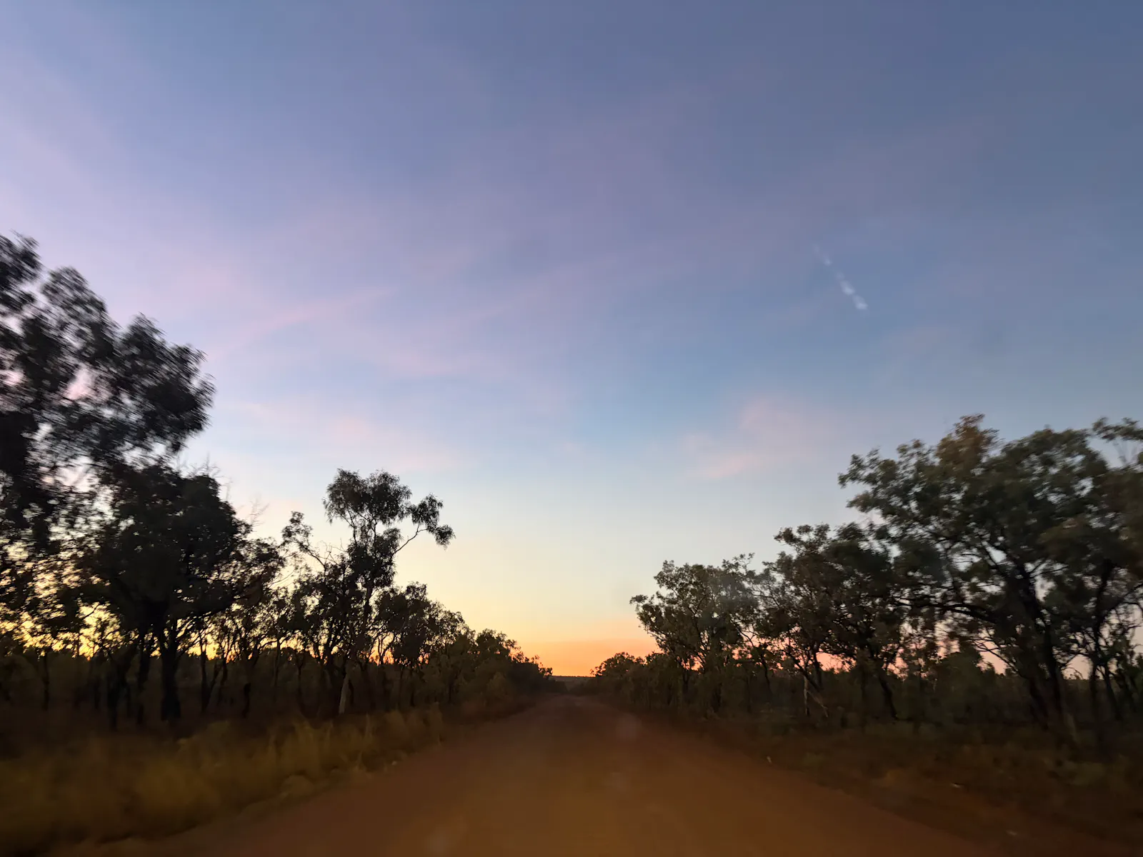 Once again, doing the last of the drive as the sun sets.... at least its pretty!!